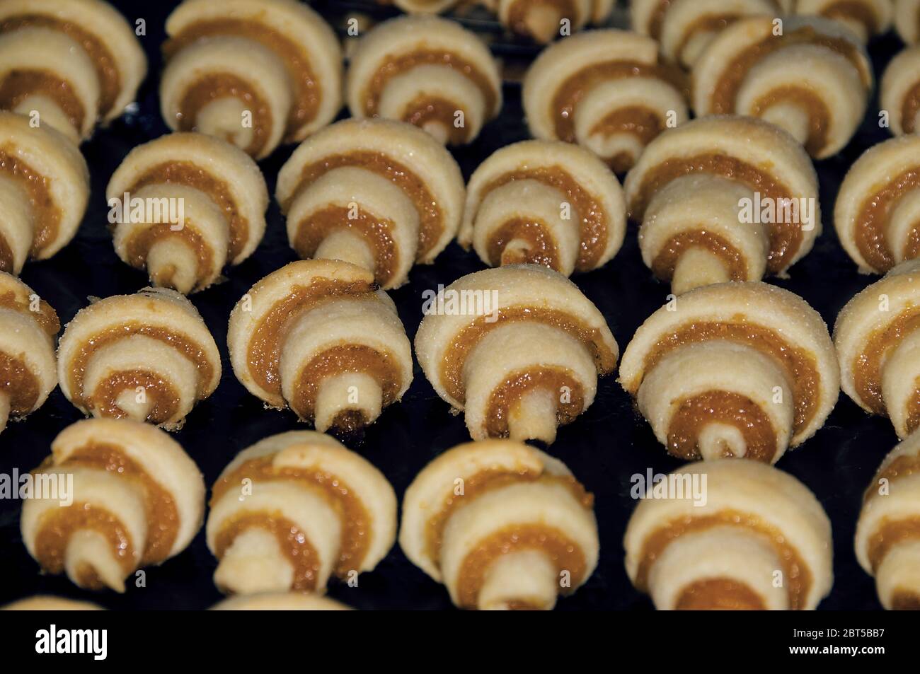 Baked Apricot Roll-up Desserts Stock Photo