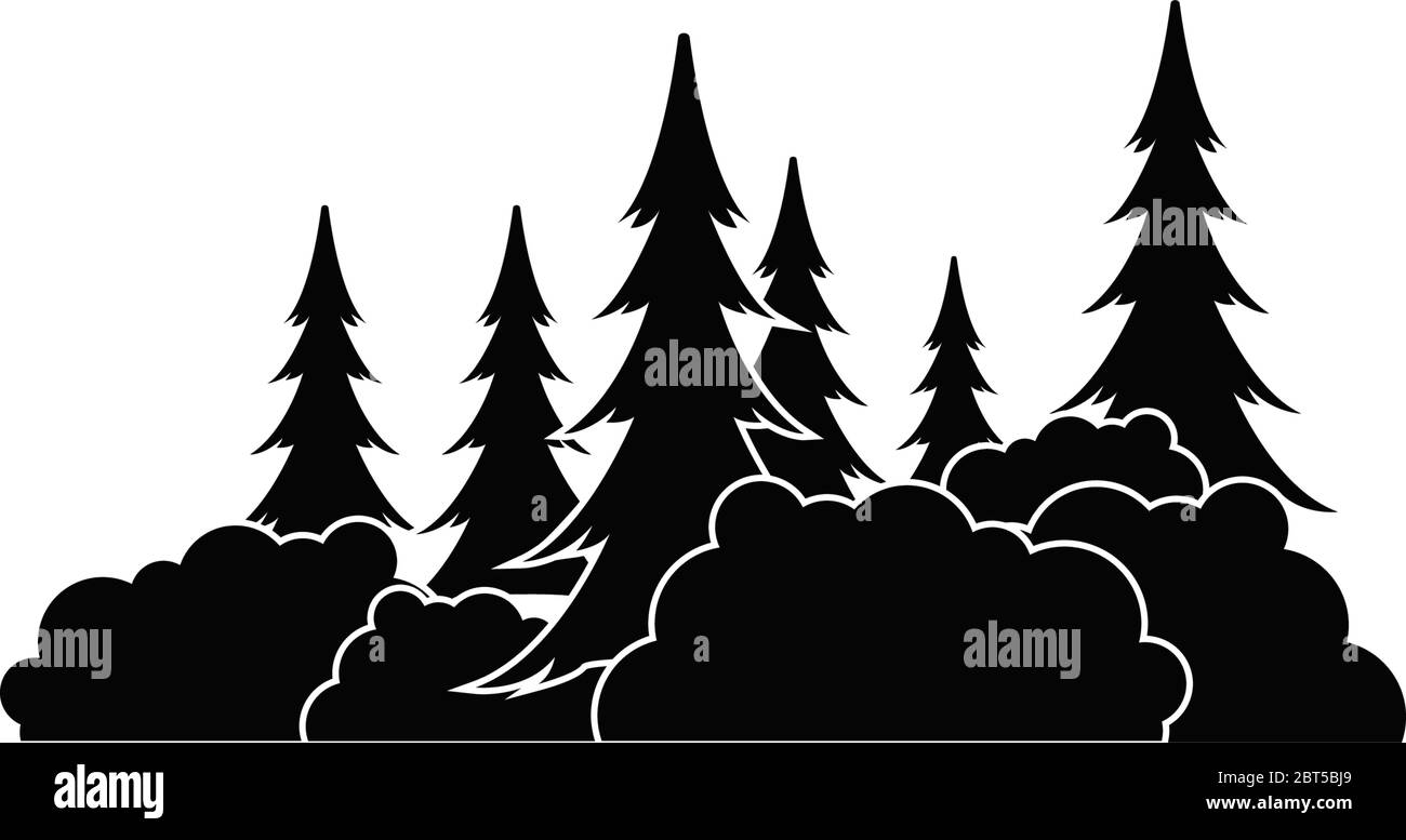 Forest graphic design template vector isolated Stock Vector