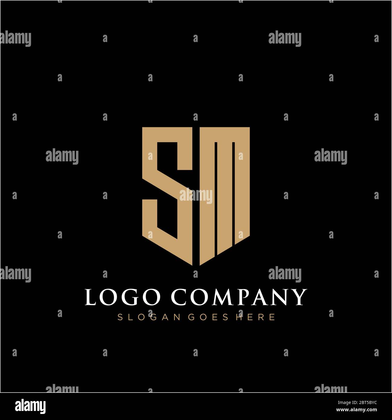 Initial Letter Sm Logo Icon Design Template Elements Stock Vector Image Art Alamy