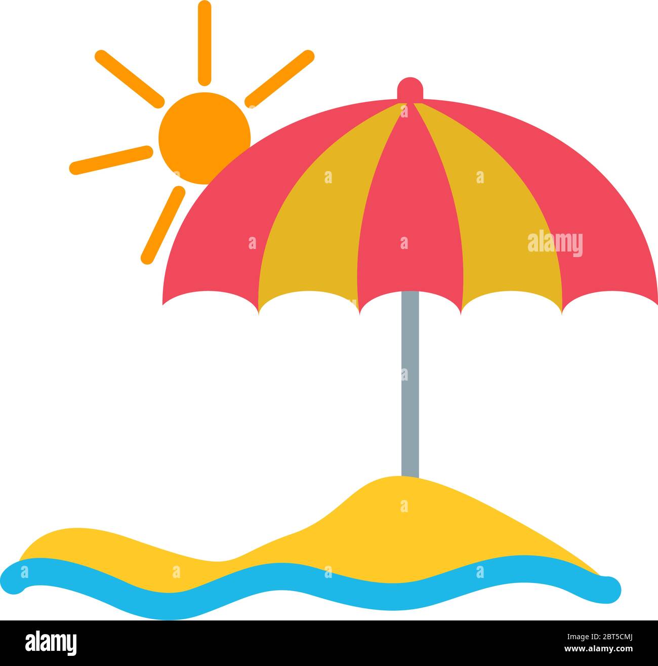 Silhouette beach umbrella icon Stock Vector Images - Alamy