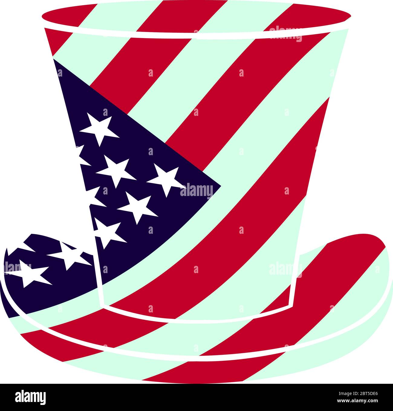 Usa flag hat graphic design template vector isolated Stock Vector