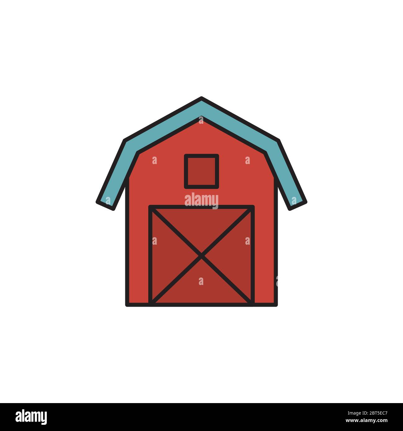Farm barn vector icon symbol isolated on white background Stock Vector ...
