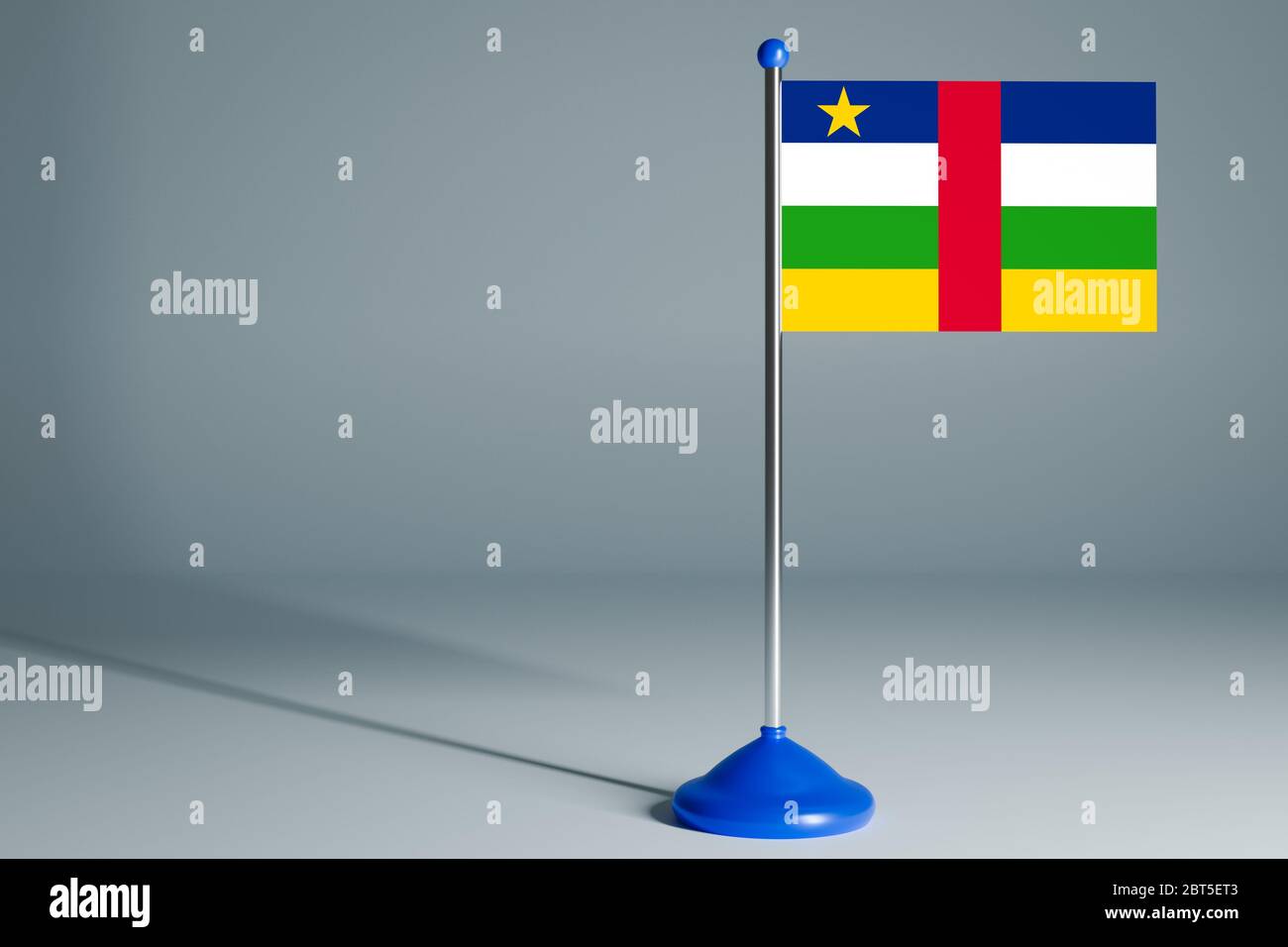 The 3d rendering realistic national flag of Central African Republic on ...
