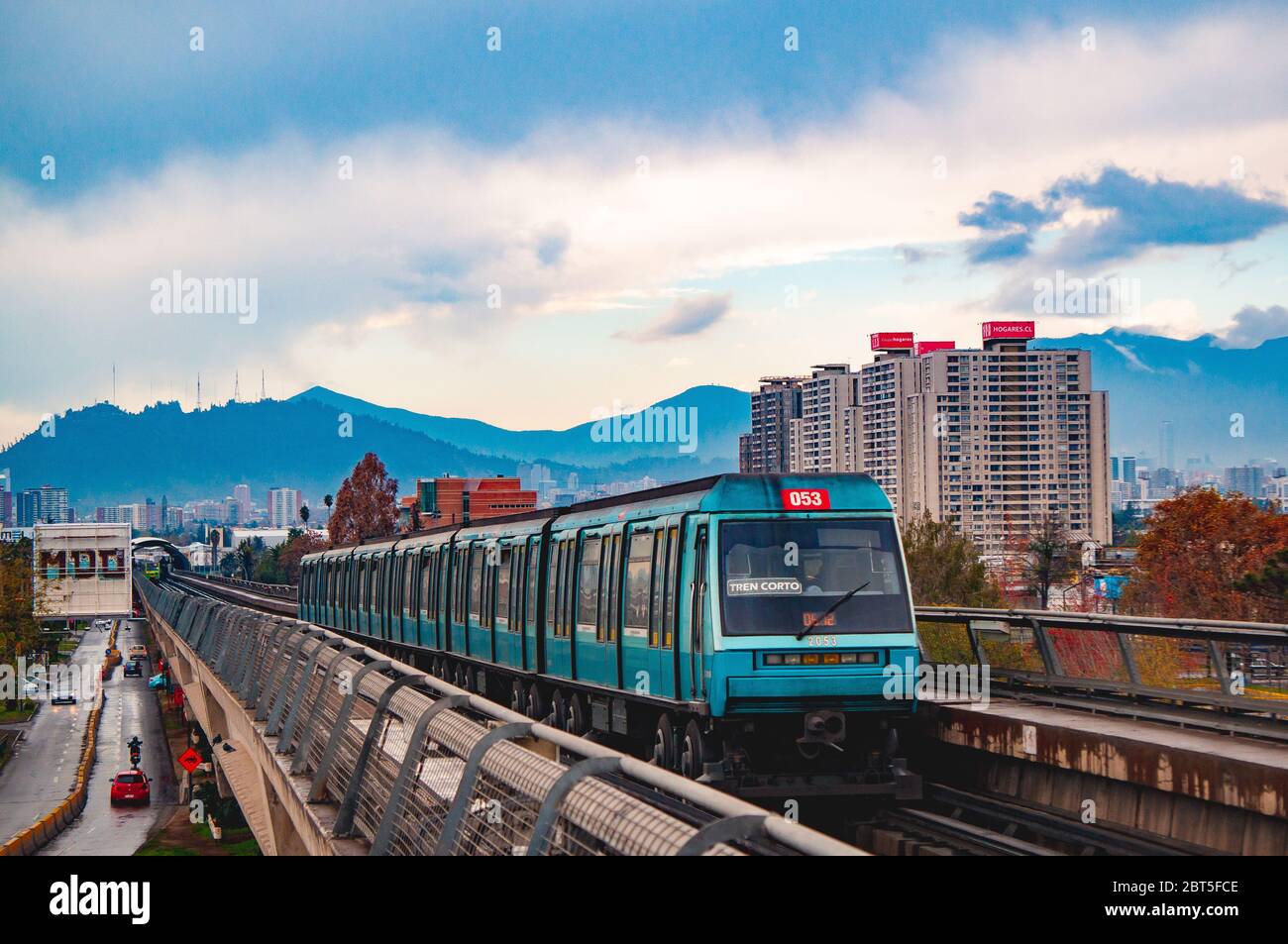 Santiago, Chile - May 2016: A Metro de Santiago Train at Line 5 Stock Photo