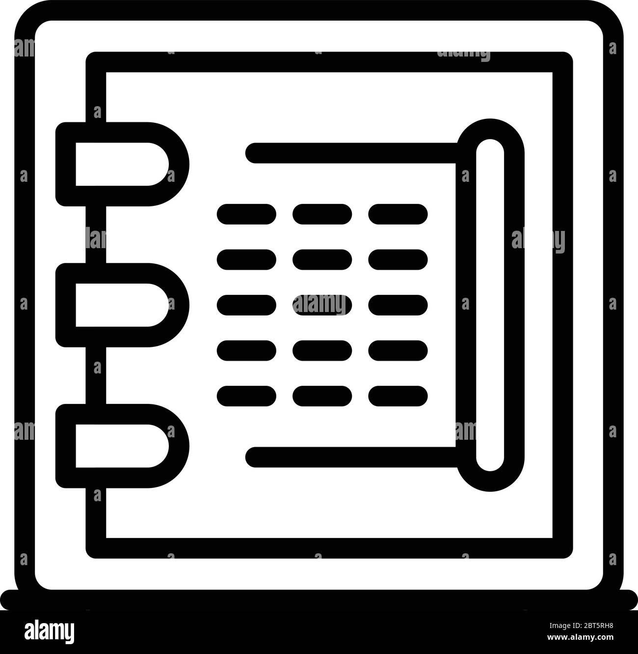 Notary notebook icon, outline style Stock Vector