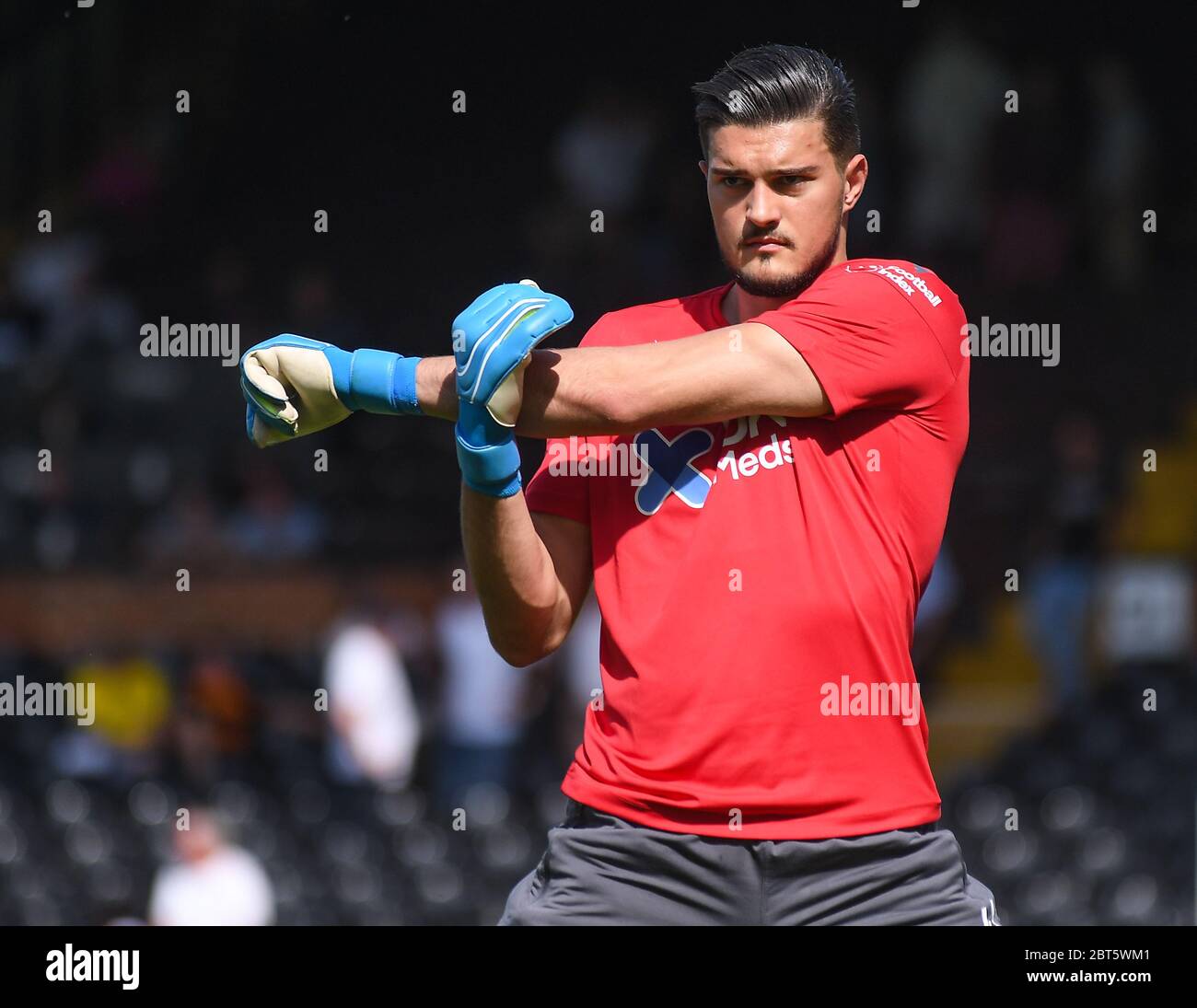 LONDON, ENGLAND - AUGUST 24, 2019: Arijanet Muric of Forest pictured during the 2019/20 EFL SkyBet Championship game between Fulham FC and Nottingham Forest FC at Craven Cottage. Stock Photo