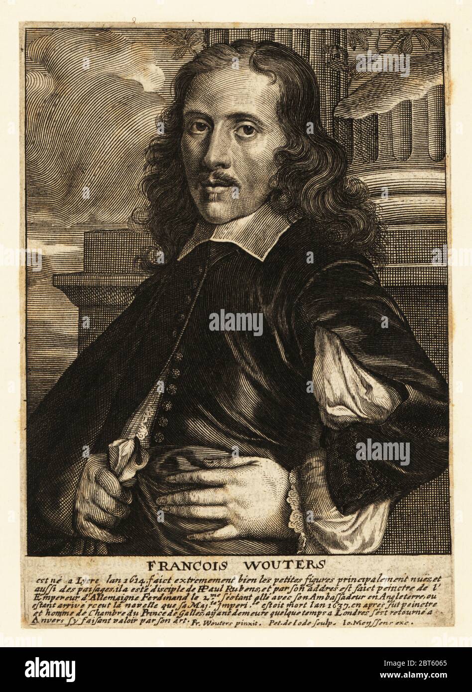 Portrait of Frans Wouters, Flemish Baroque painter, cabinet painter and ...