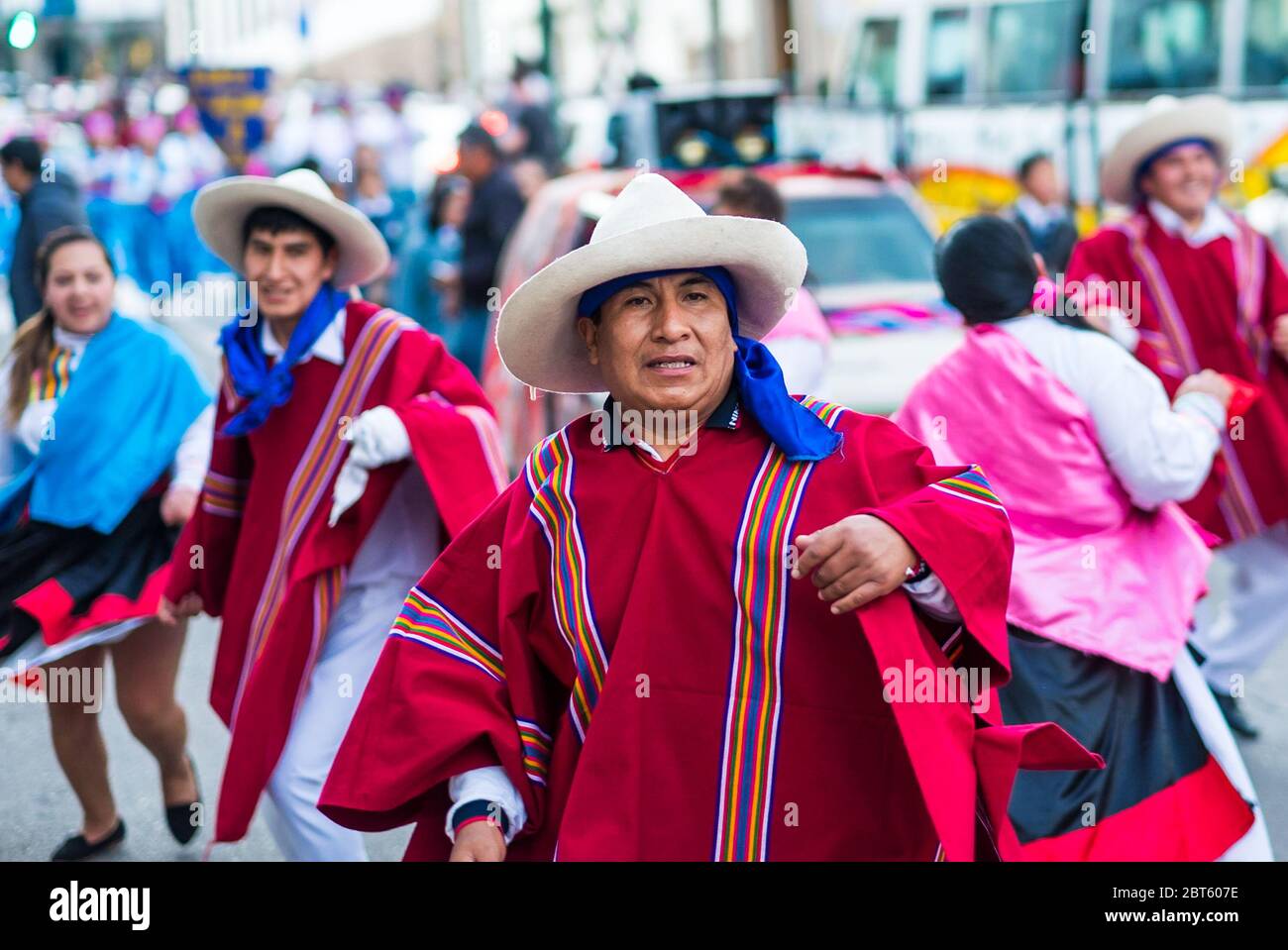 Cusco, Peru - October 11, 2018: Traditional holiday on a Cusco street in Peru Stock Photo