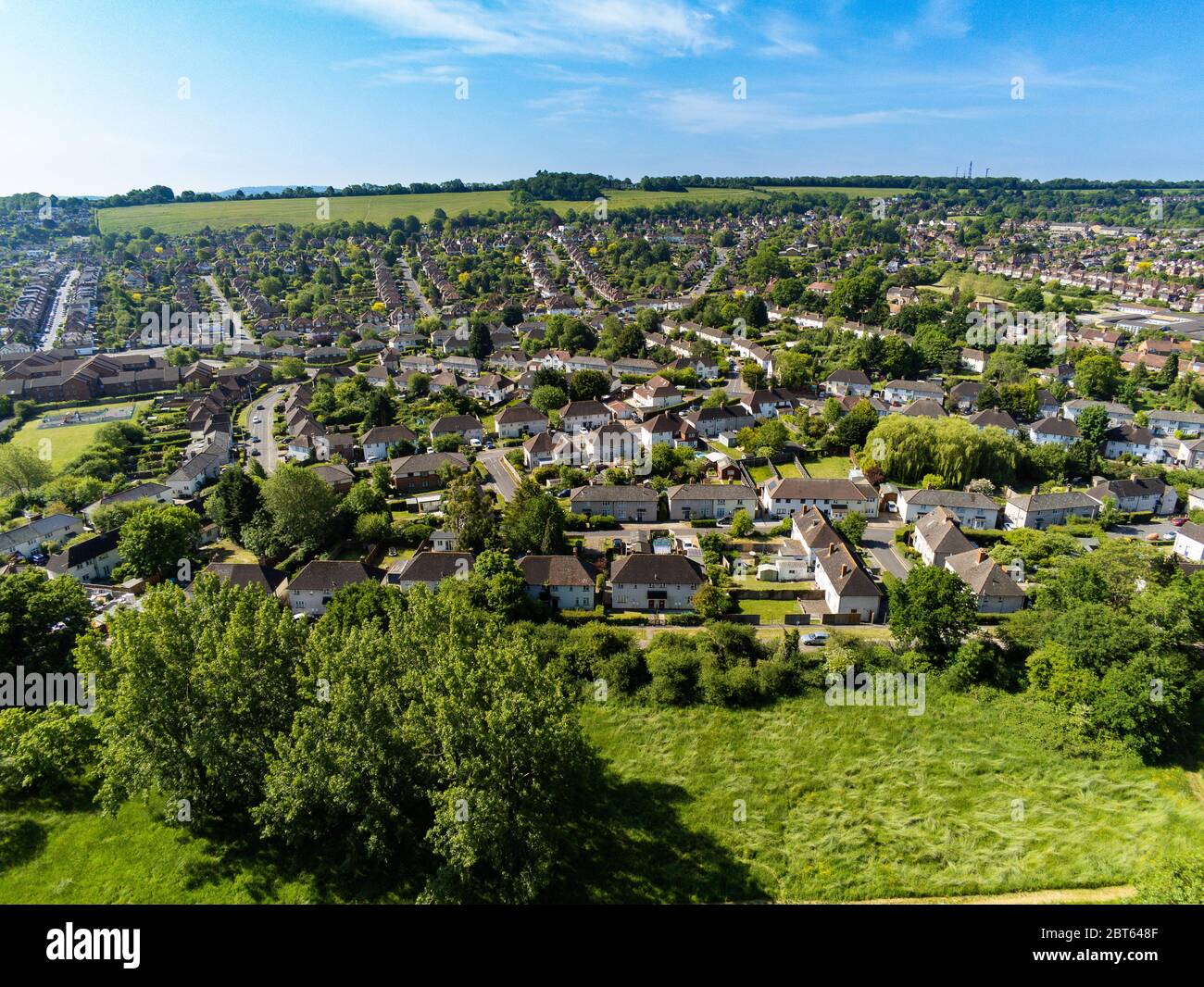 Aerial photo of Guildford, Surrey UK Stock Photo Alamy