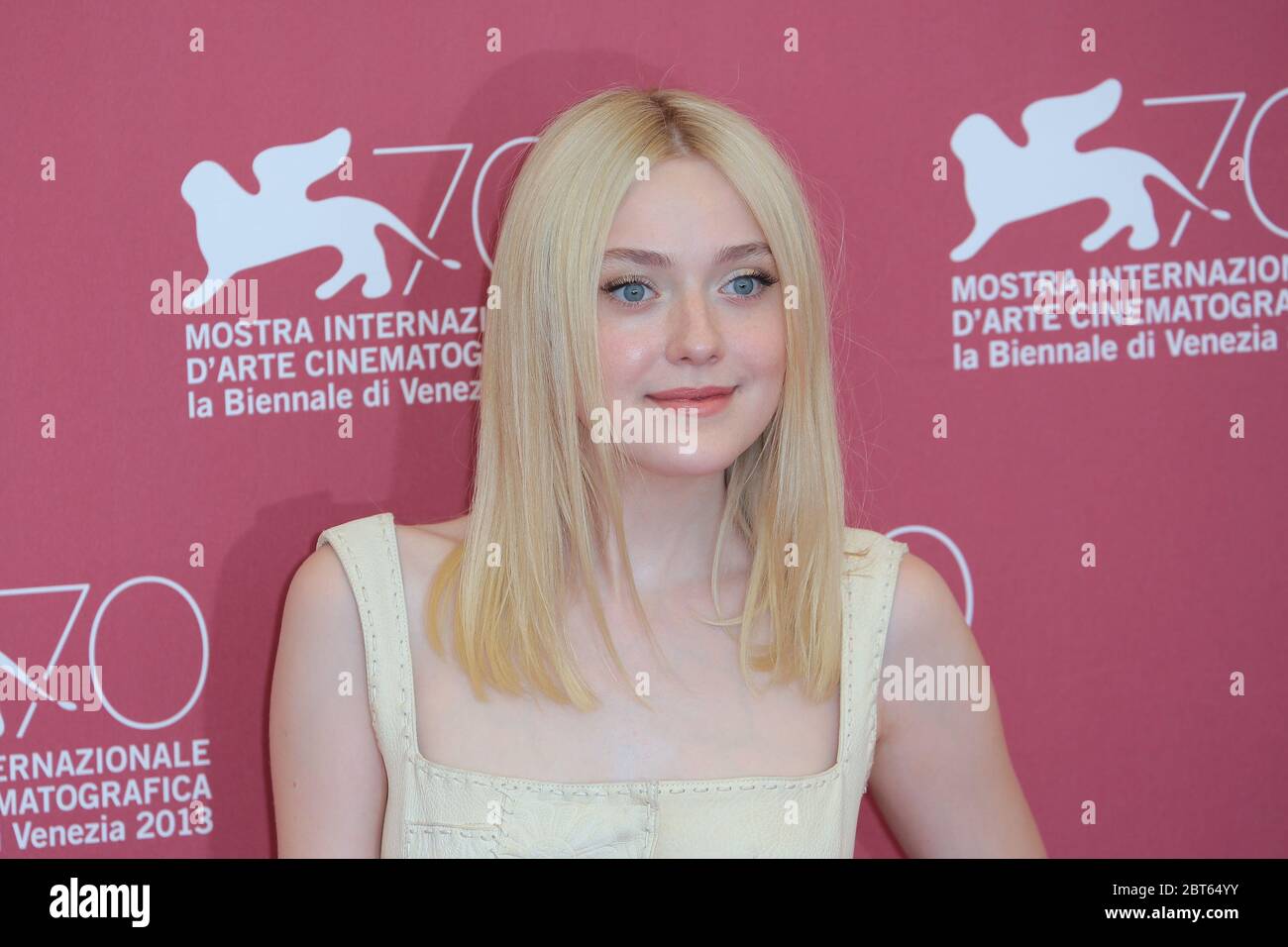 VENICE, ITALY - AUGUST 31: Dakota Fanning attends 'Night Moves' Photocall during the 70th Venice Film Festival on August 31, 2013 in Venice, Italy Stock Photo