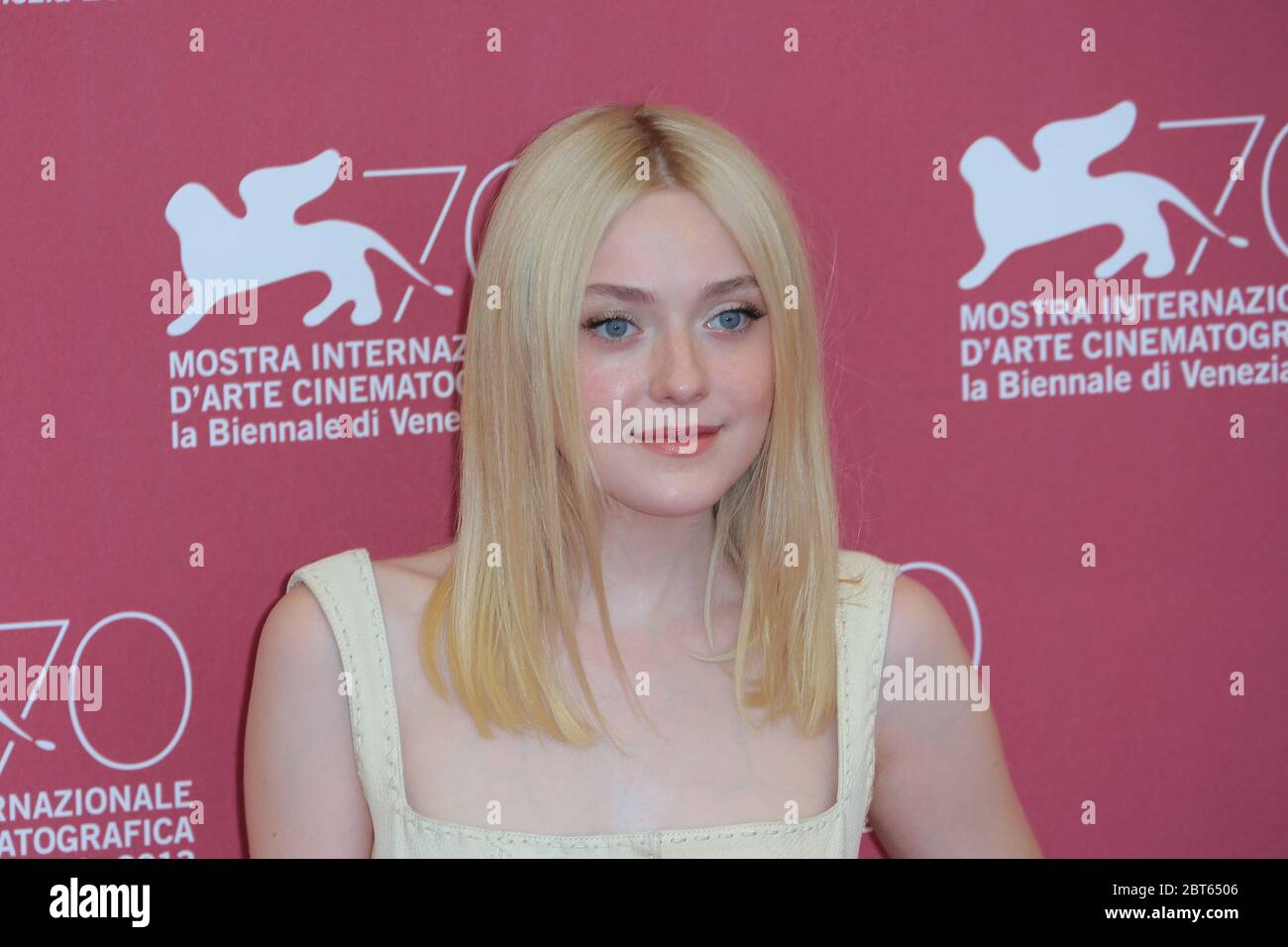 VENICE, ITALY - AUGUST 31: Dakota Fanning attends 'Night Moves' Photocall during the 70th Venice Film Festival on August 31, 2013 in Venice, Italy Stock Photo