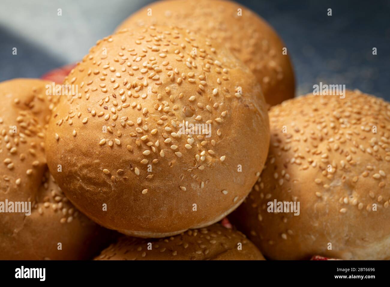 Assorted breads on a basket good breakfast Stock Photo