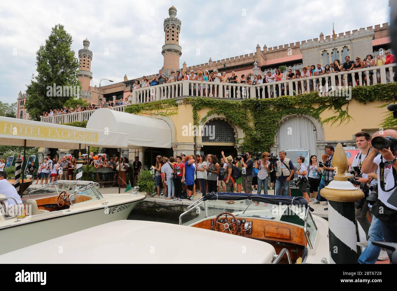 VENICE, ITALY - SEPTEMBER 01: Fans of Daniel Radcliffe attend day 5 of the 70th Venice Film Festival on September 1, 2013 in Venice, Italy Stock Photo
