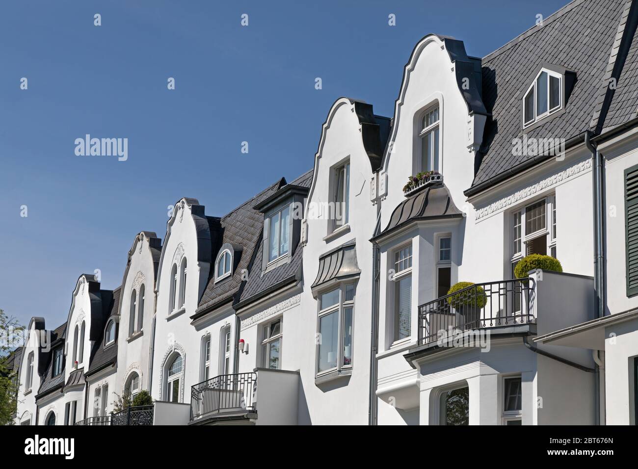 historic row houses in Hamburg Stock Photo