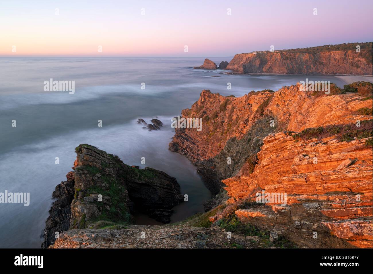 Odeceixe beach sunset costa hi-res stock photography and images - Alamy
