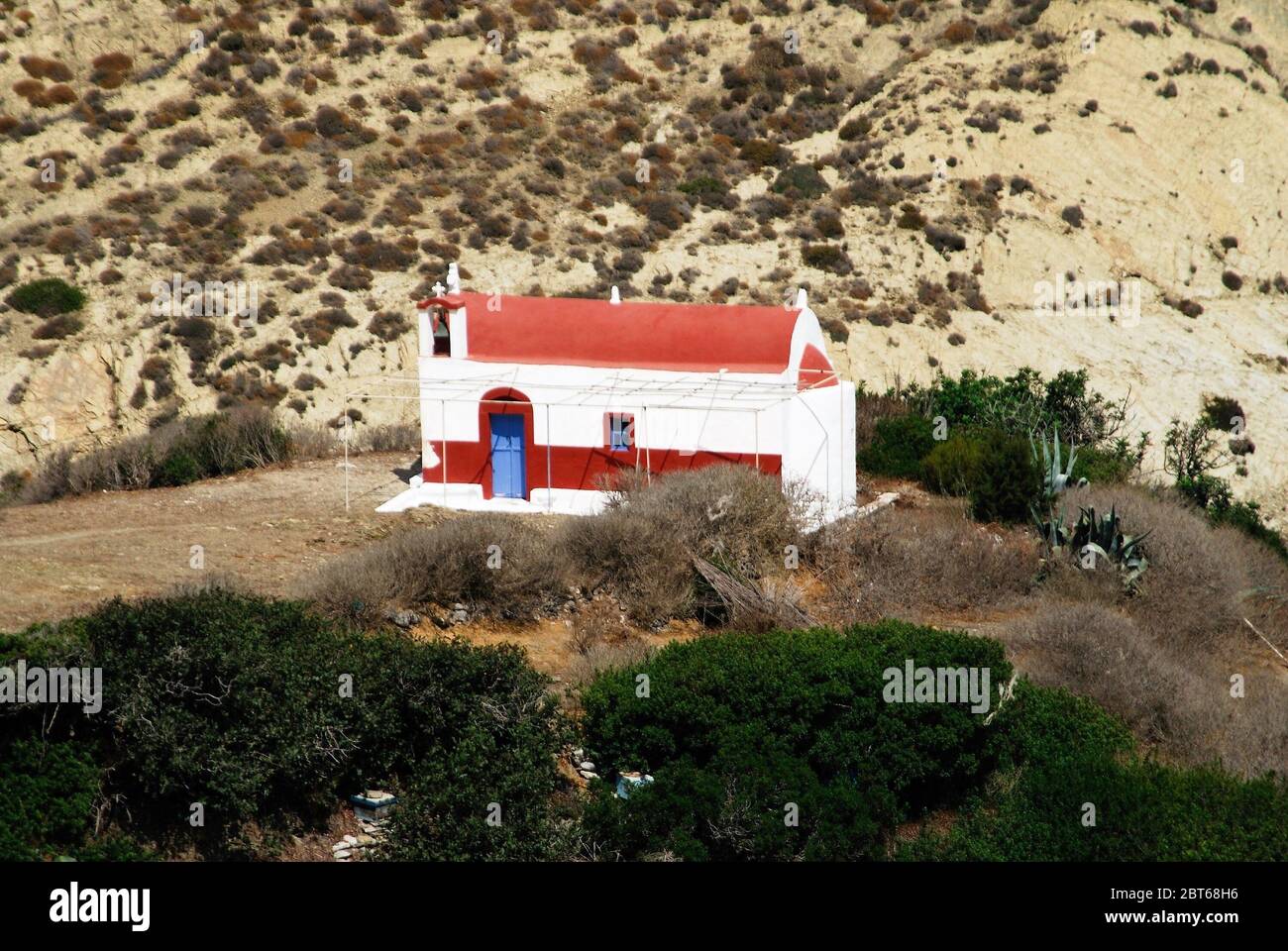 Greece, Karpathos island, small church at Olympos village. Stock Photo