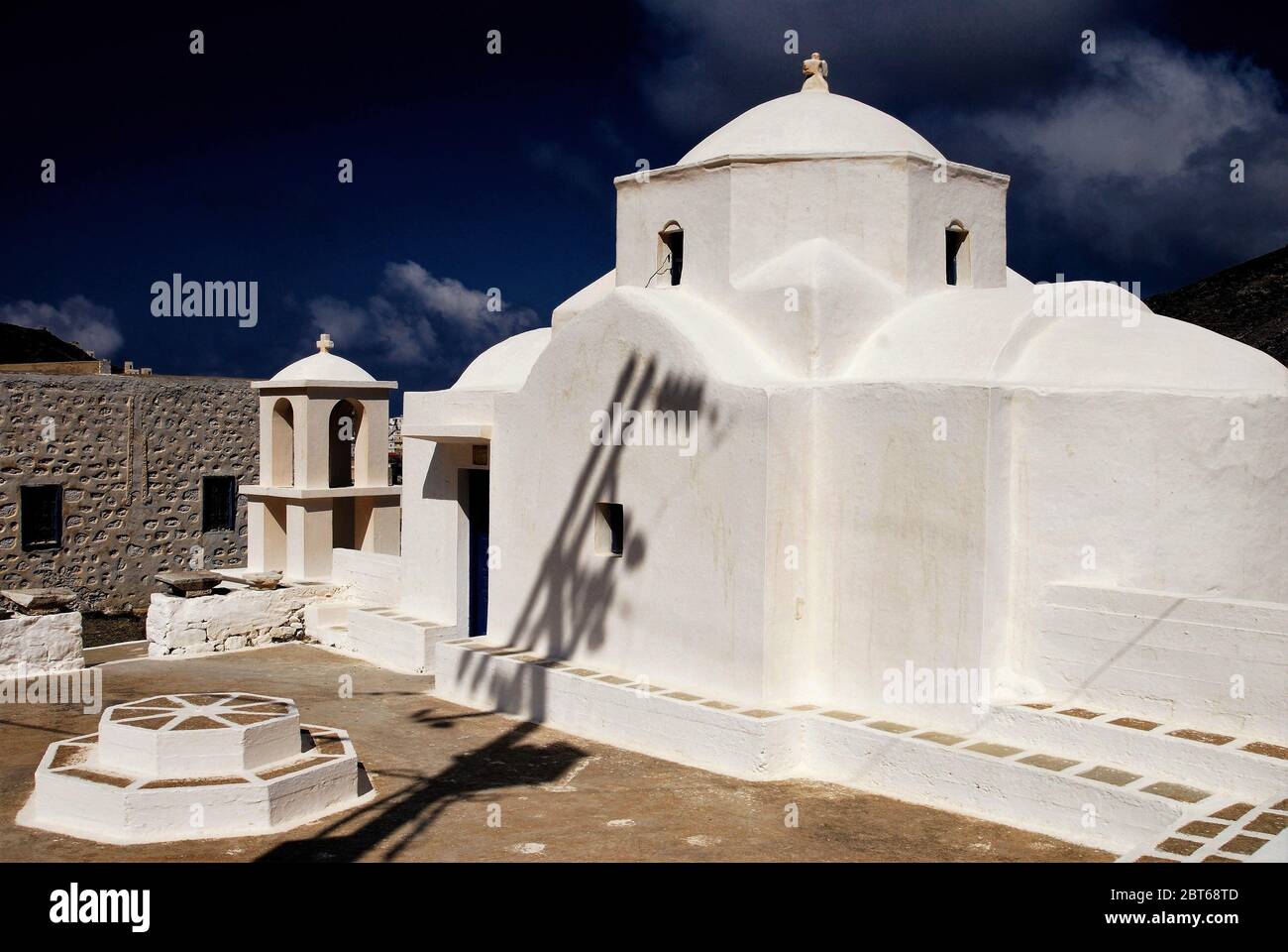 Greece, Karpathos island, Christian orthodox church at the village of Olympos. Stock Photo
