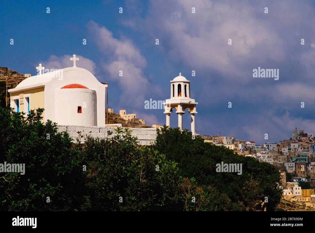 Greece, Karpathos island, small church at Olympos village. Stock Photo