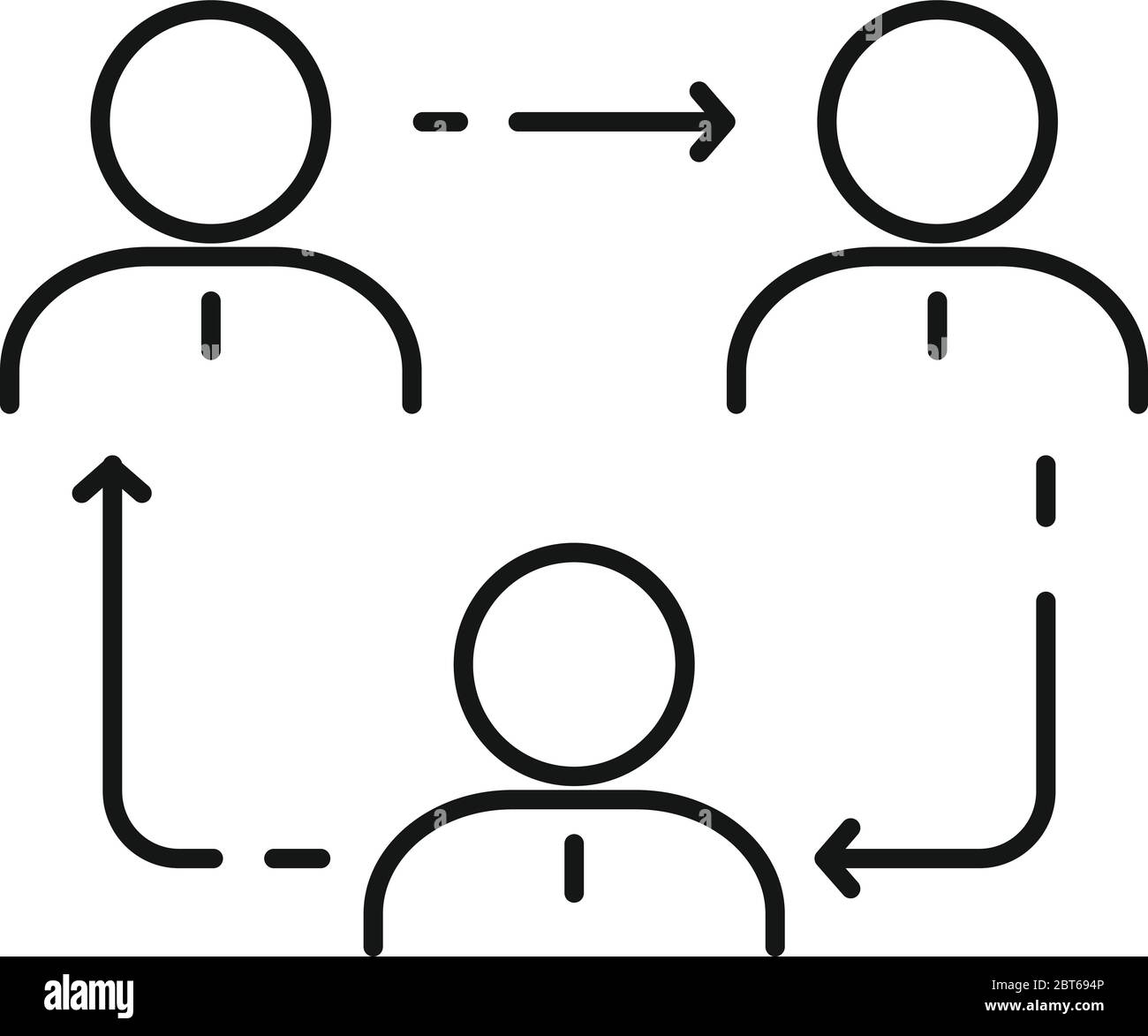 Business collaboration icon. Outline business collaboration vector icon ...