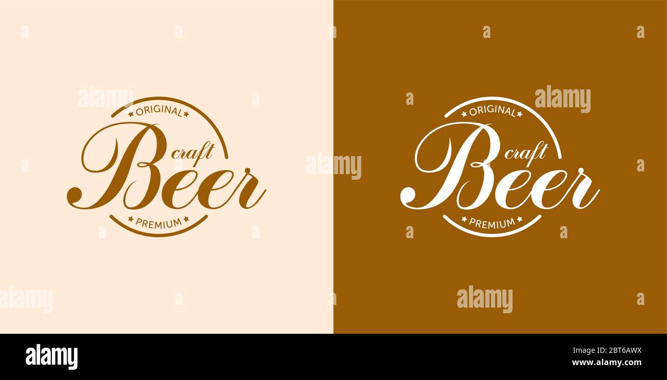 Beer Logo Design Element in Vintage Style for Logotype, Label, Badge