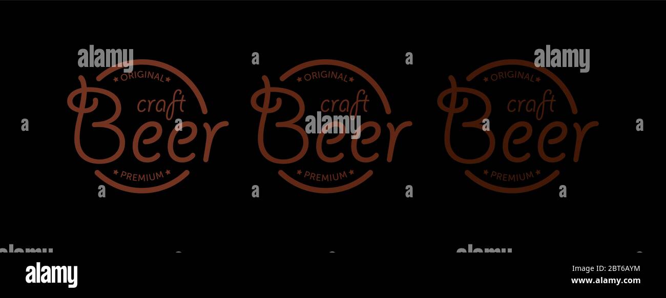 Beer Logo Design Element in Vintage Style for Logotype, Label, Badge