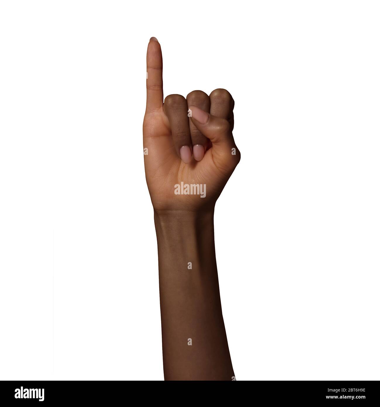 Hand showing black symbol manual language Stock Photo - Alamy