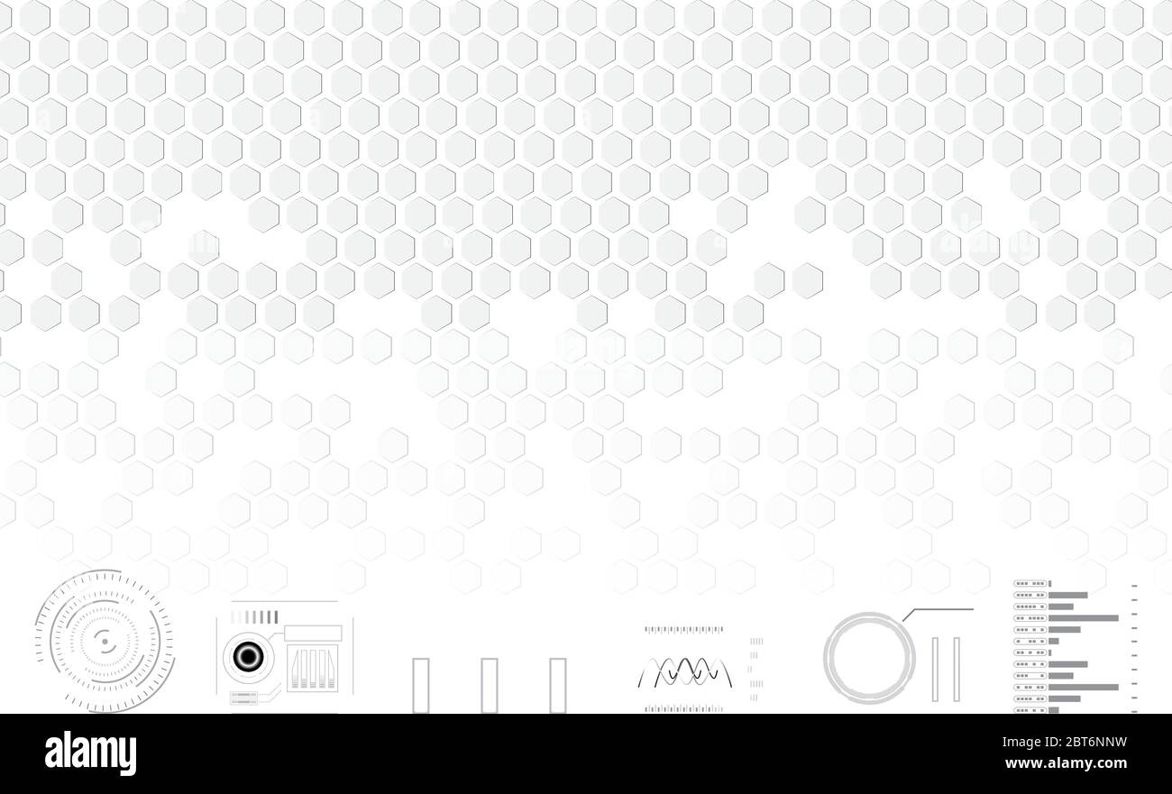 Gray hexagon background digital structure elements technology ...