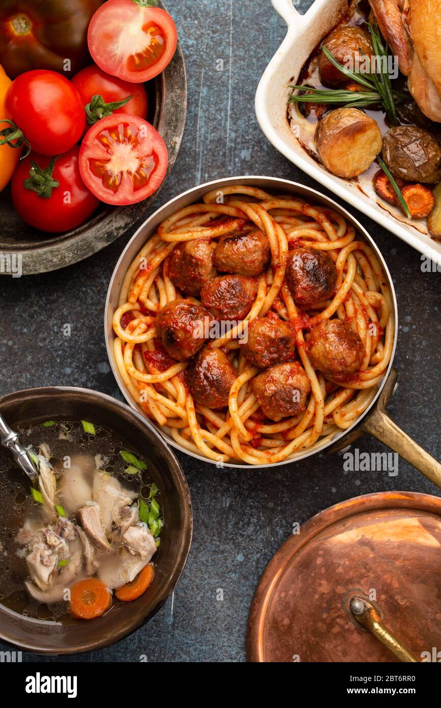 Tasty homemade meals Stock Photo - Alamy