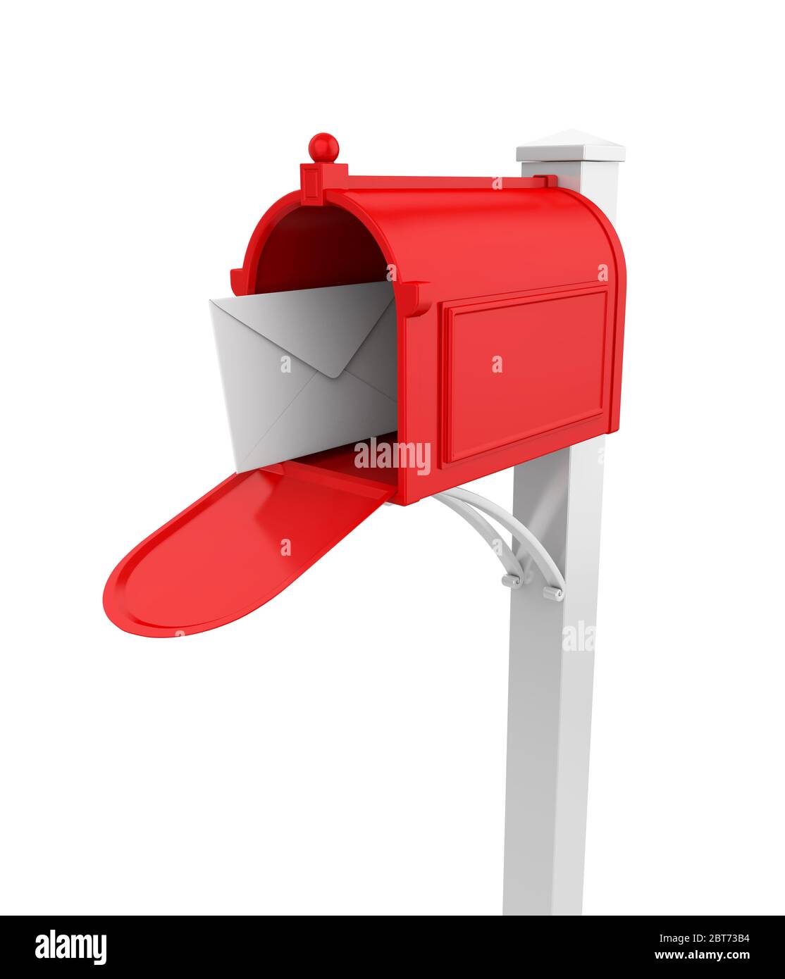 Mailbox and Mail Isolated Stock Photo Alamy