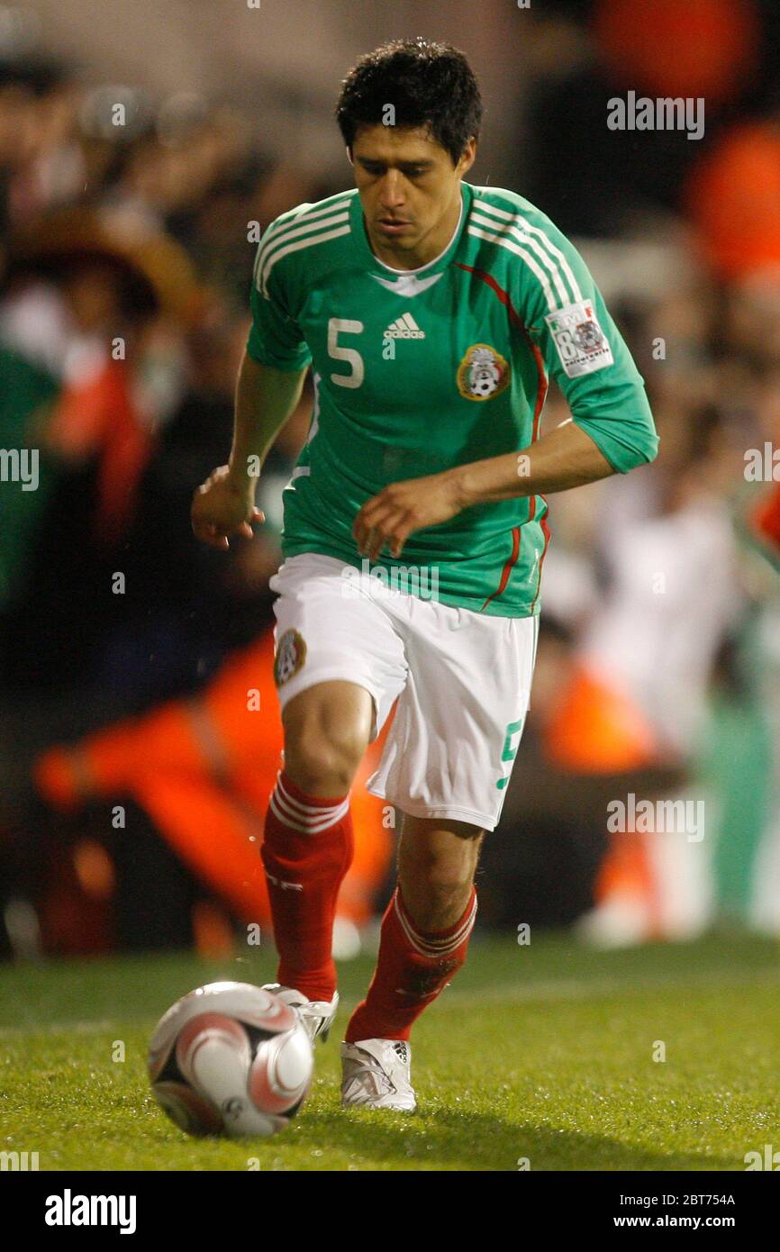 LONDON, UK. MARCH 26: Mexico's Ricardo Osorio in action during International Friendly between Mexico City and Ghana at Craven Cottage, Fulham 26 March Stock Photo