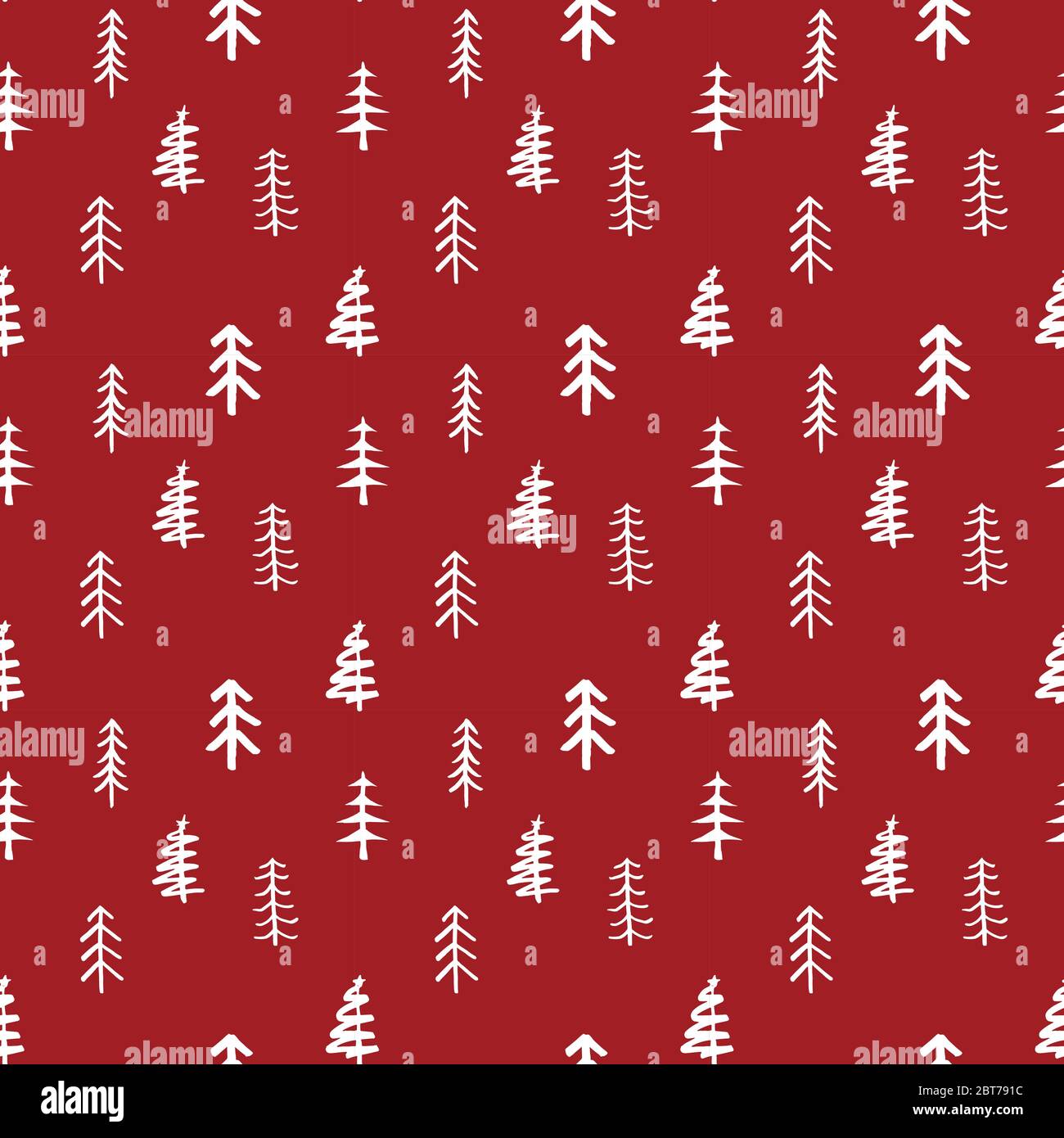 Pine tree seamless pattern. New Year and Christmas background, vector ...