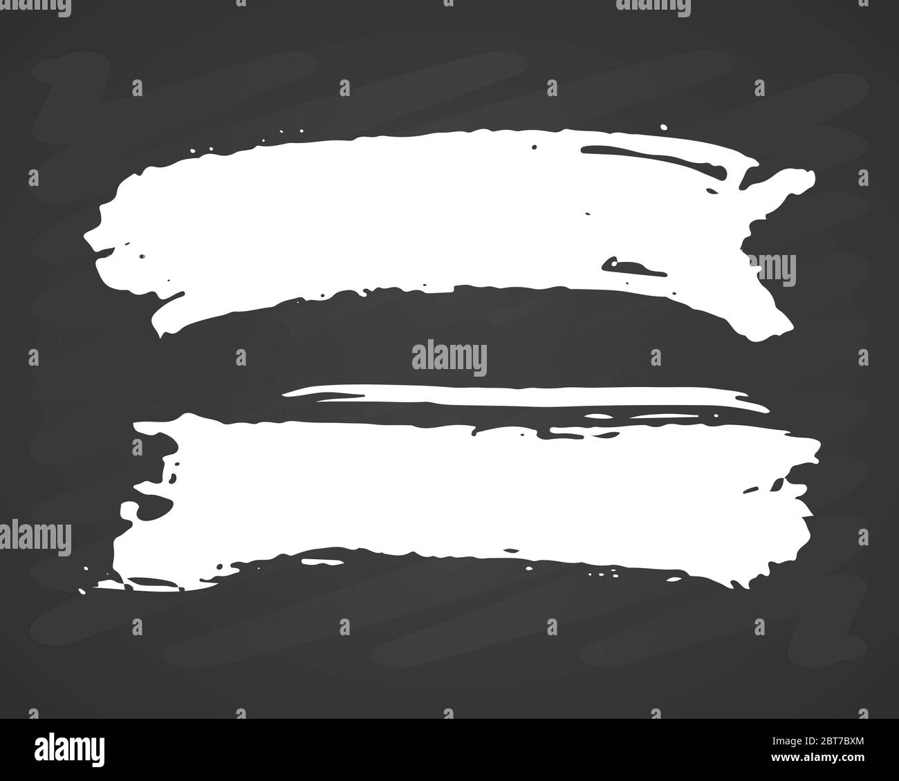 Brush strokes Set hand drawn grunge texture vector illustration on