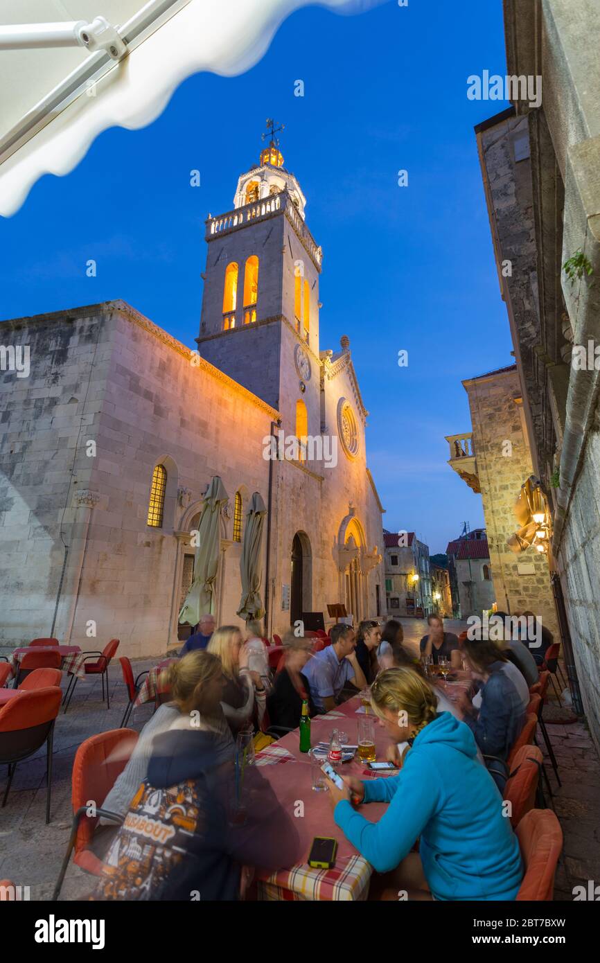 Katedrala Svetog Marka, in Korcula Town, Korcula, Dalmatia, Croatia, Europe Stock Photo