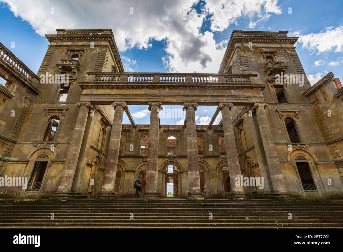 The ruined main entrance to Whitley Court, Worcestershire, England Stock Photo