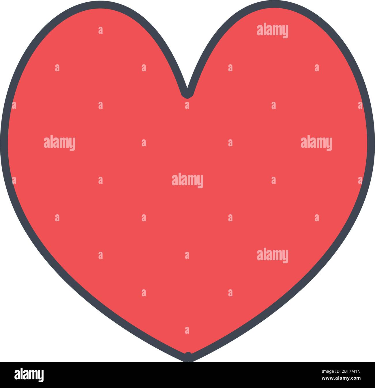 Heart flat style icon design of love passion and romantic theme Vector ...
