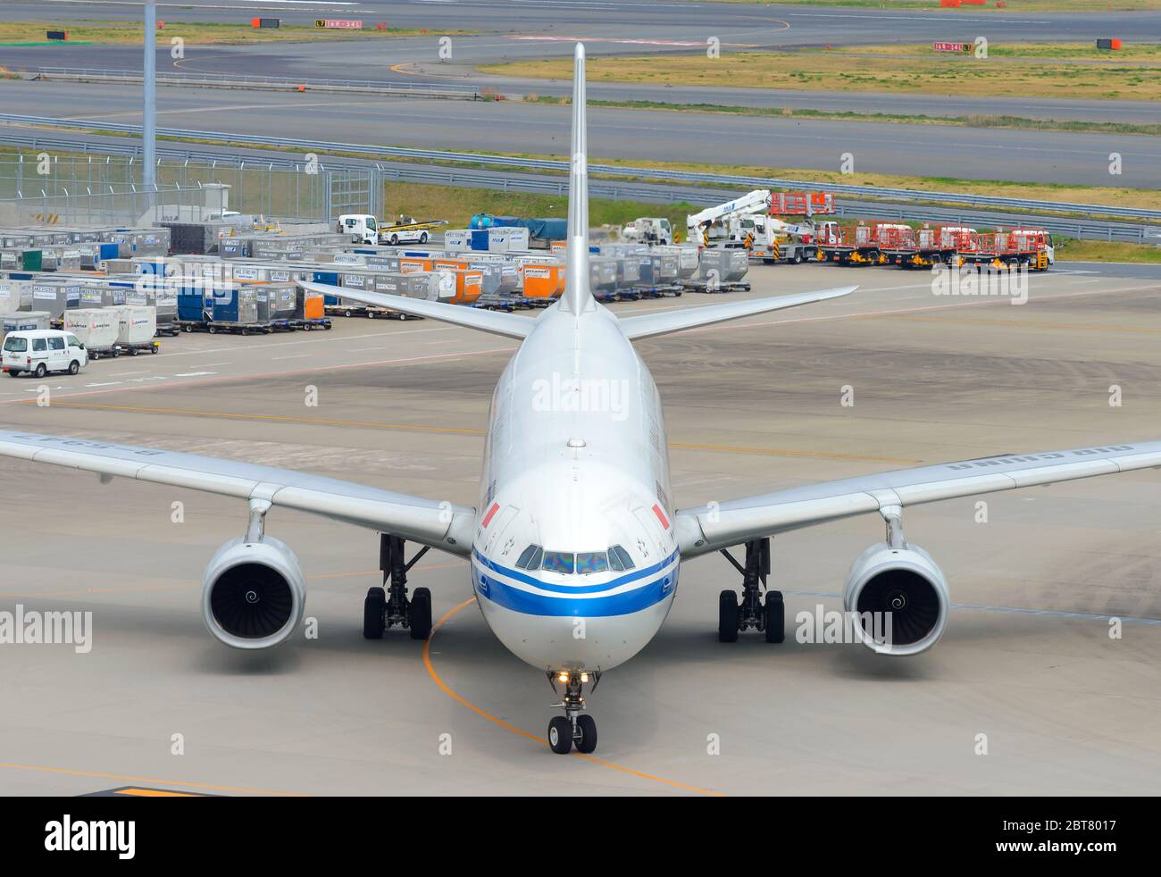 Frontal View Of Air China Airbus A330 At Haneda Airport Tokyo Japan. B ...