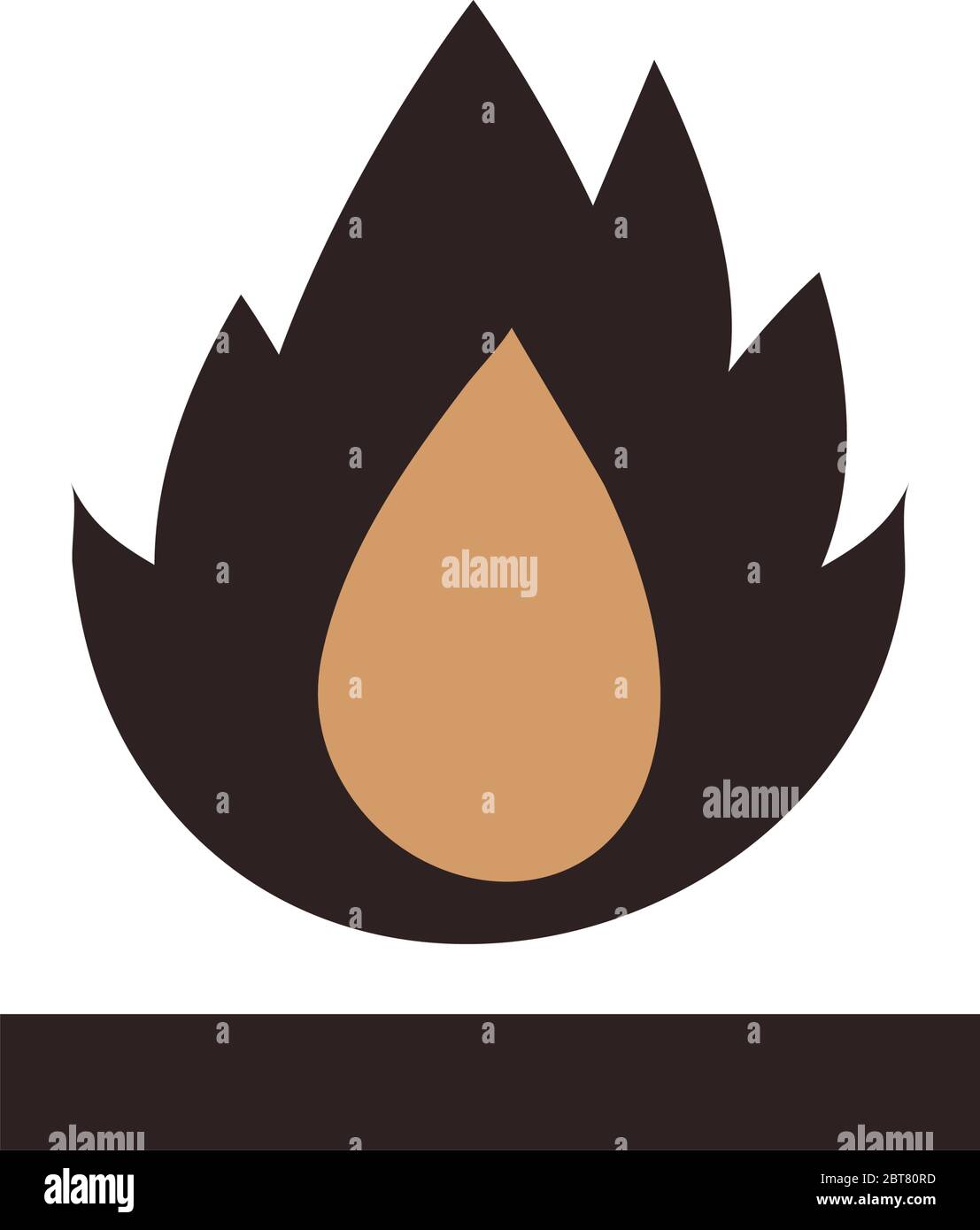 Flame flat style icon design of Fire bonfire hot burn light flammable ...