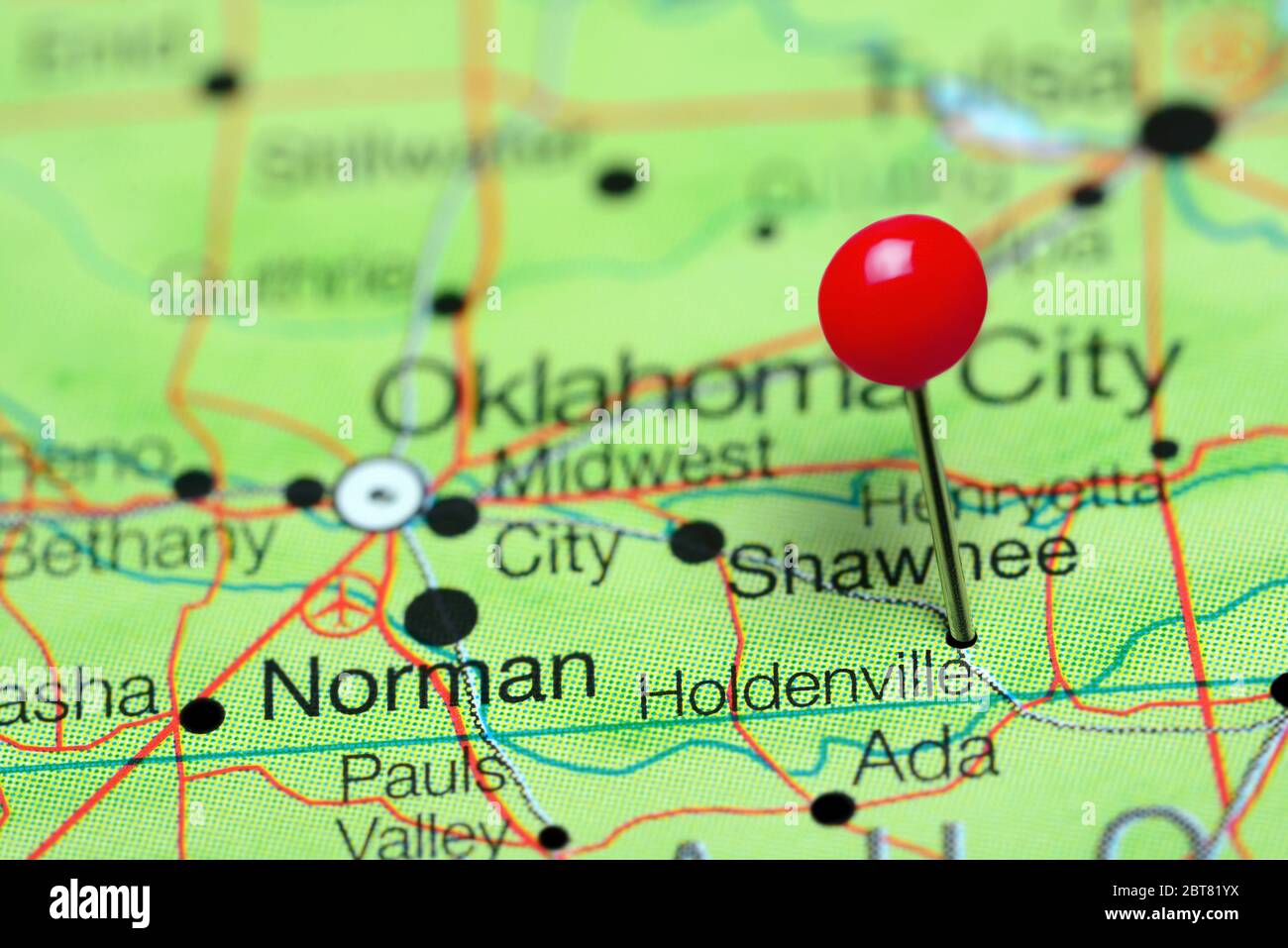 Holdenville oklahoma map hires stock photography and images Alamy