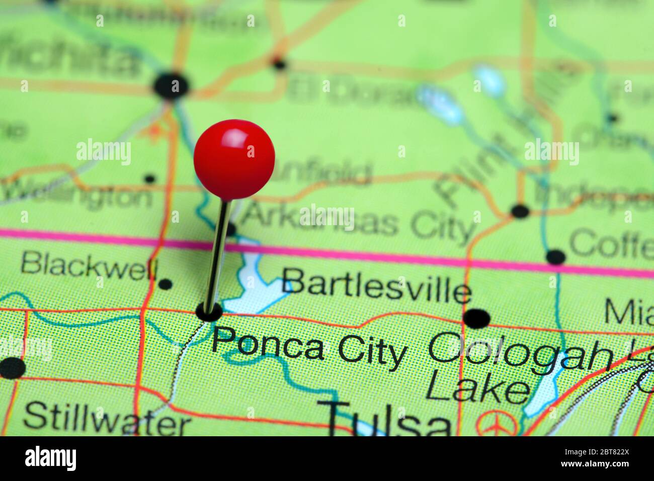 Map of ponca city oklahoma hires stock photography and images Alamy