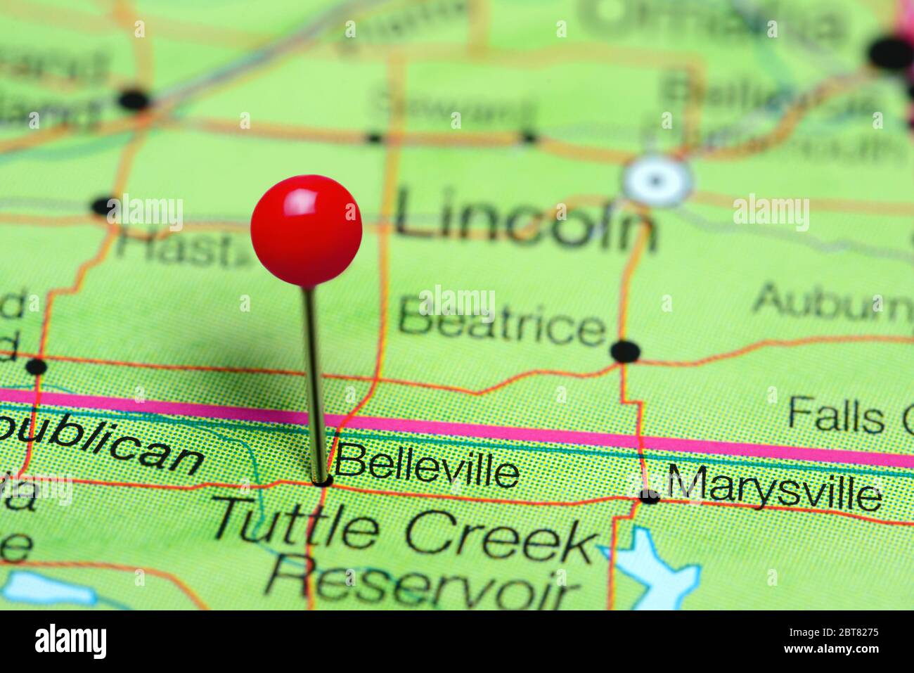 Belleville kansas map hires stock photography and images Alamy