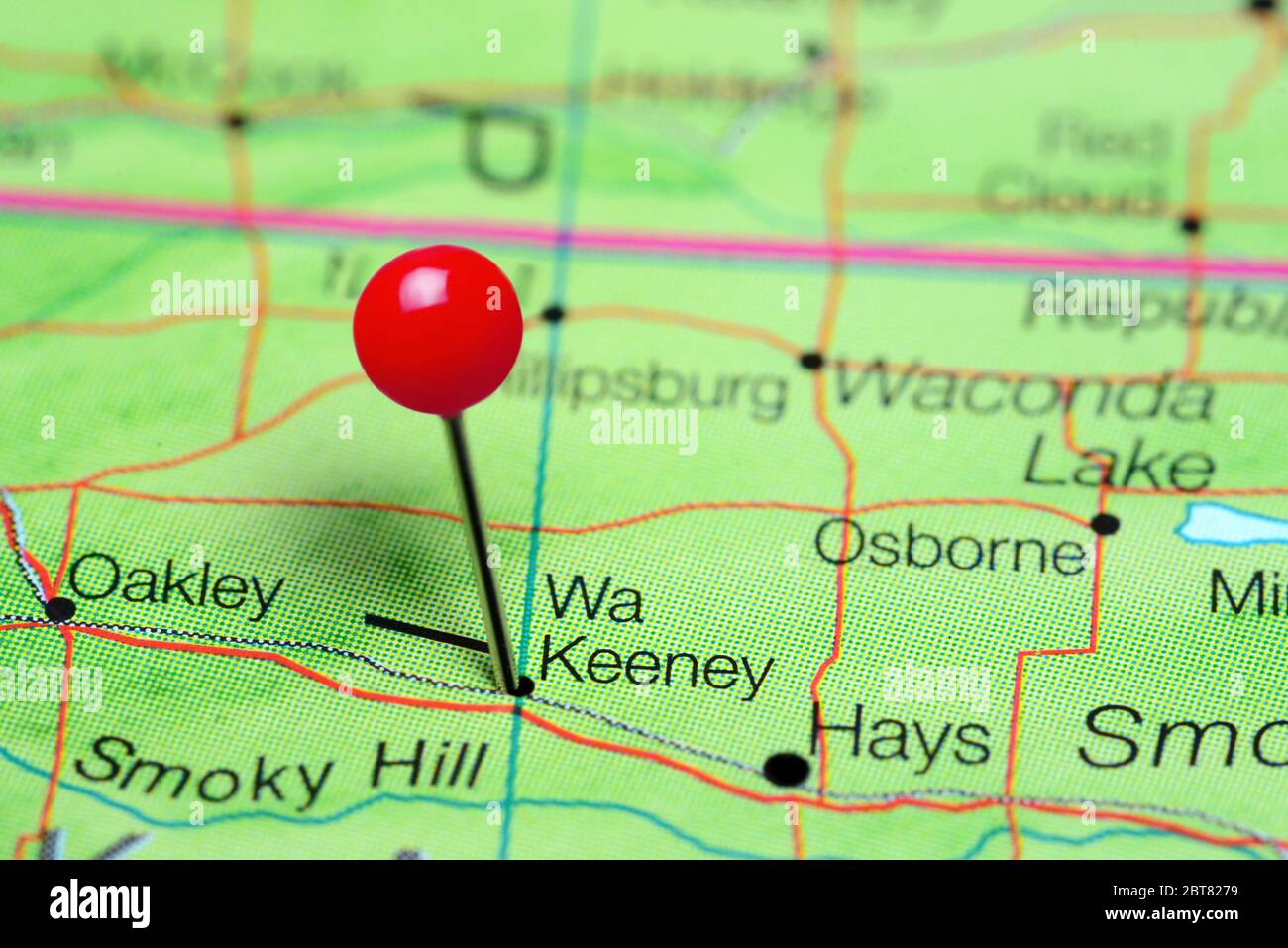 Map of wakeeney hires stock photography and images Alamy