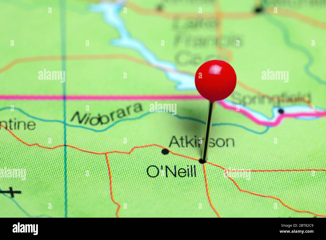 Map of oneill nebraska hires stock photography and images Alamy