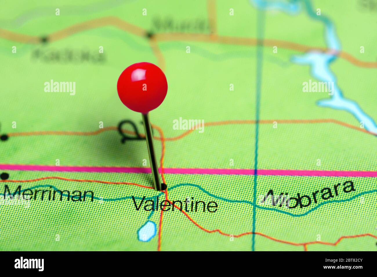 Valentine nebraska on a map hires stock photography and images Alamy