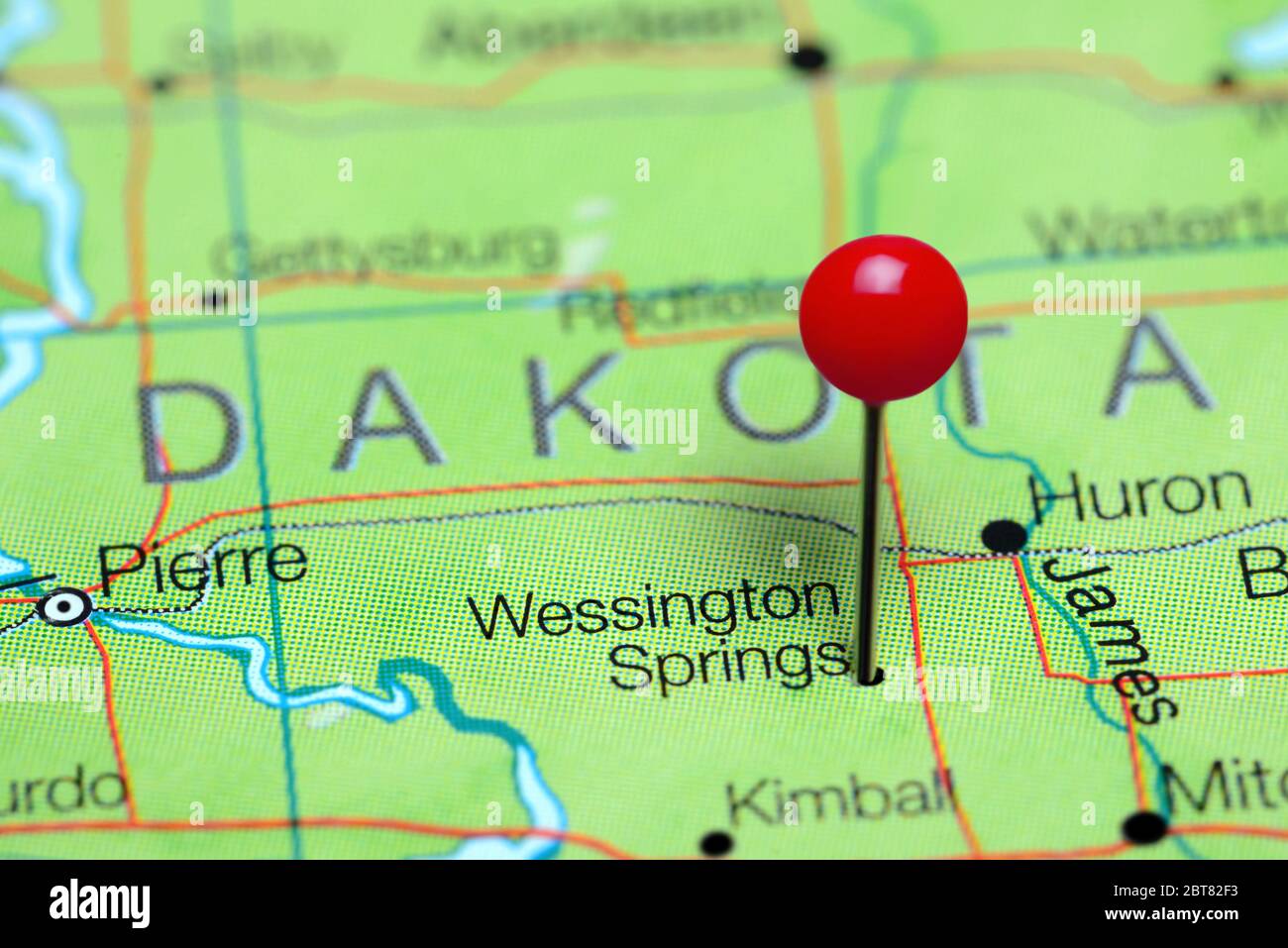 Map of wessington springs hires stock photography and images Alamy