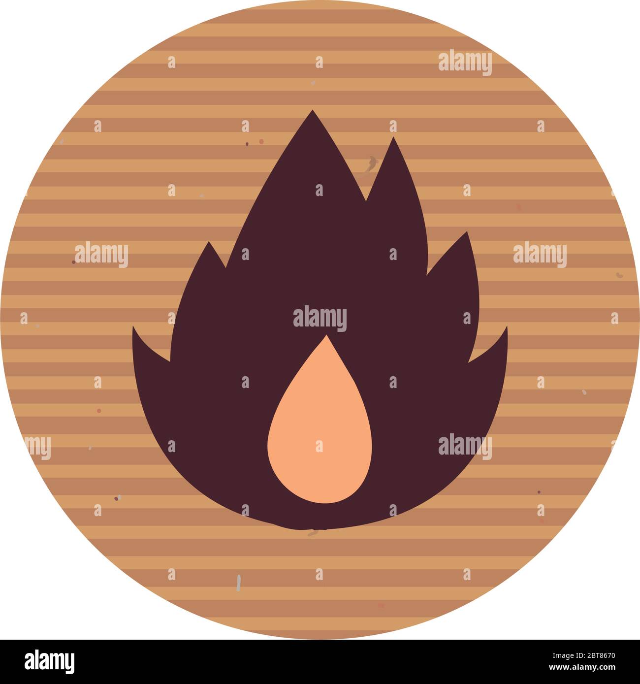 Flame line style icon design of Fire bonfire hot burn light flammable ...