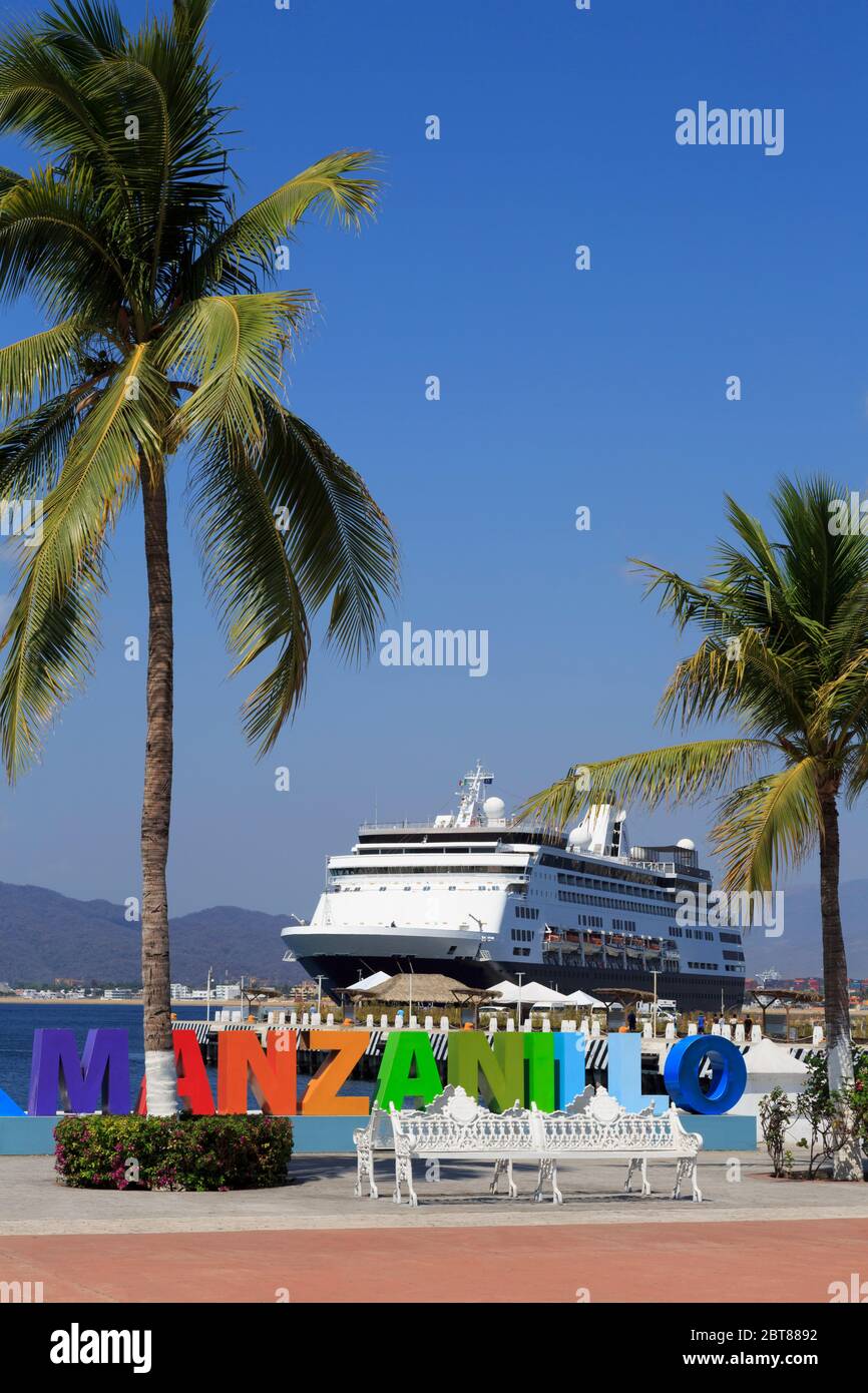 Sign, Manzanillo City, Colima State, Mexico Stock Photo - Alamy