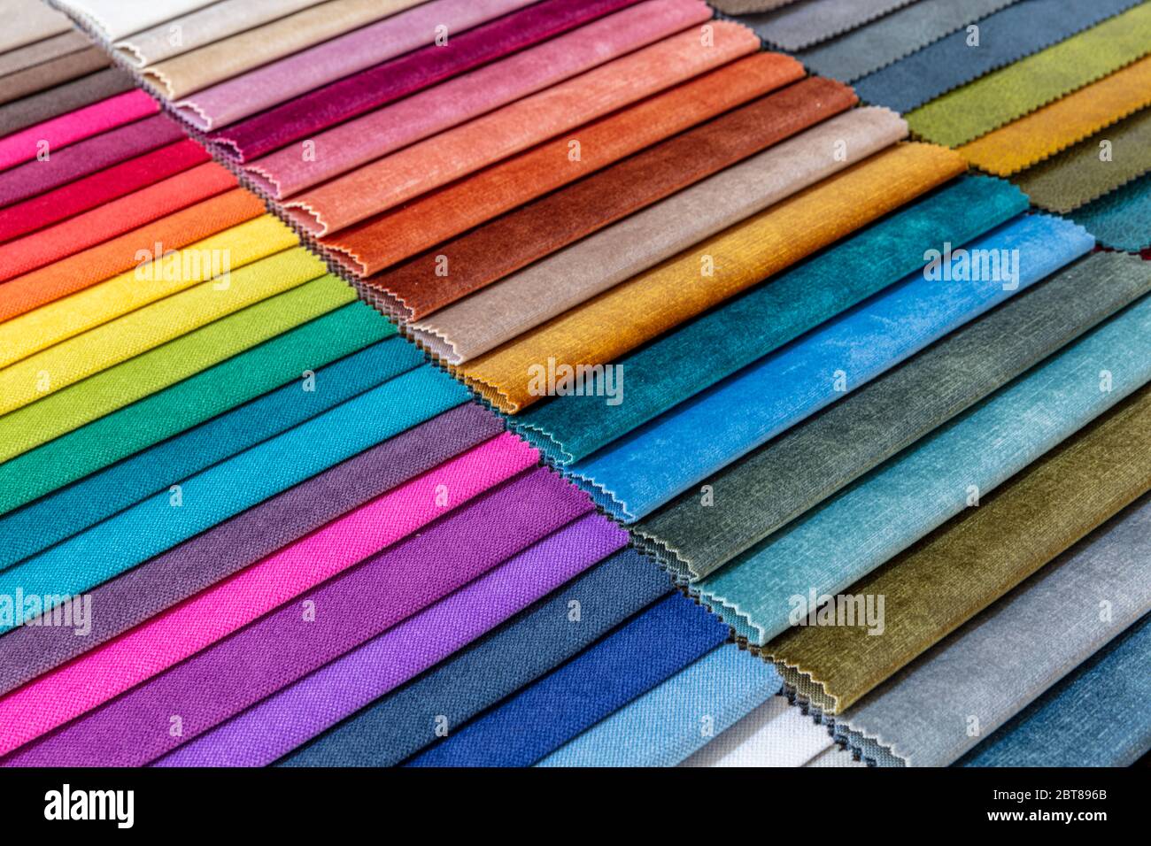 Textile samples color chart. Background pantone color fabric swatches  designer Stock Photo - Alamy