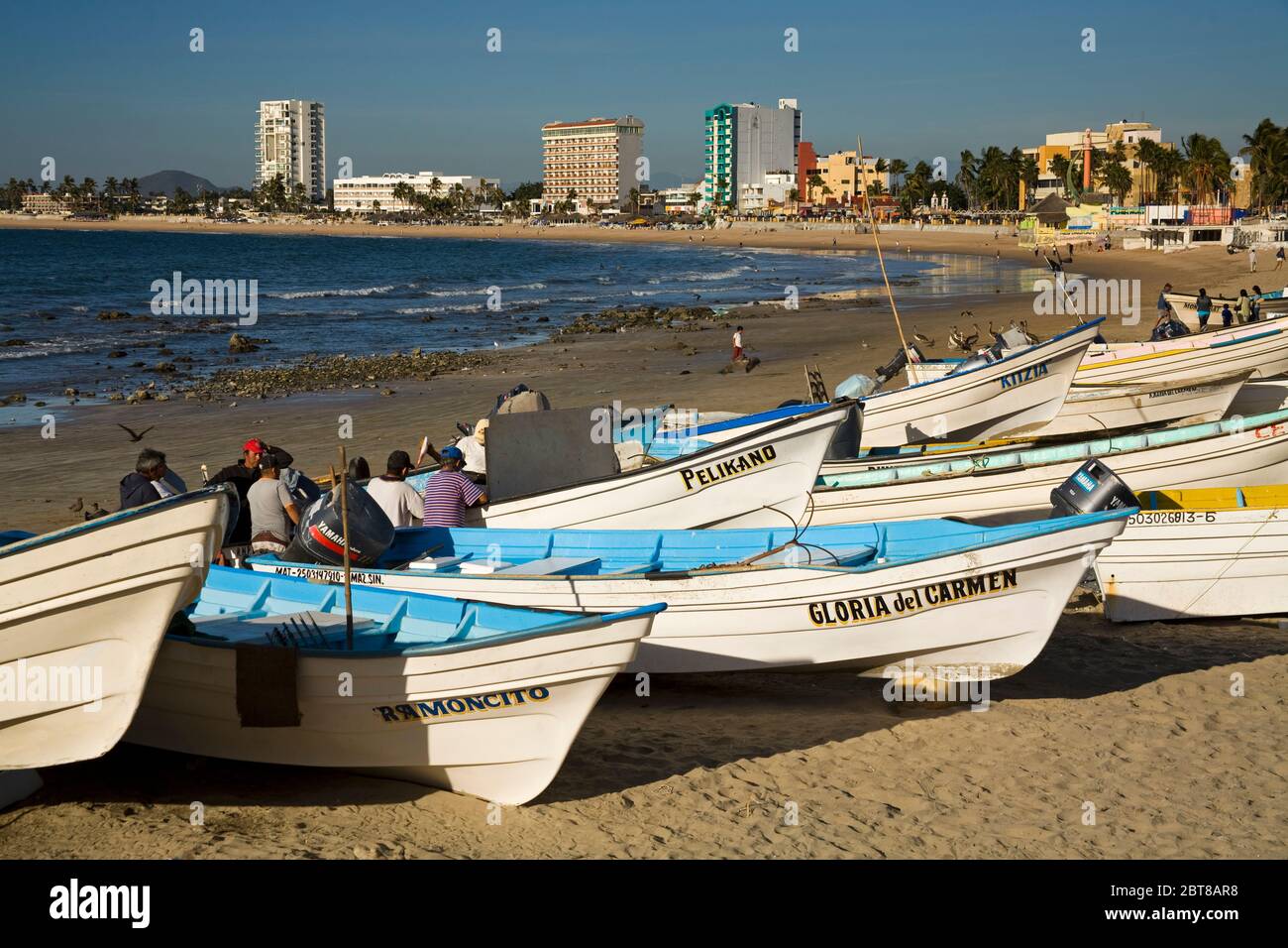Fishing Boats on Playa Norte, Mazatlan, Sinaloa State, Mexico Stock Photo Alamy
