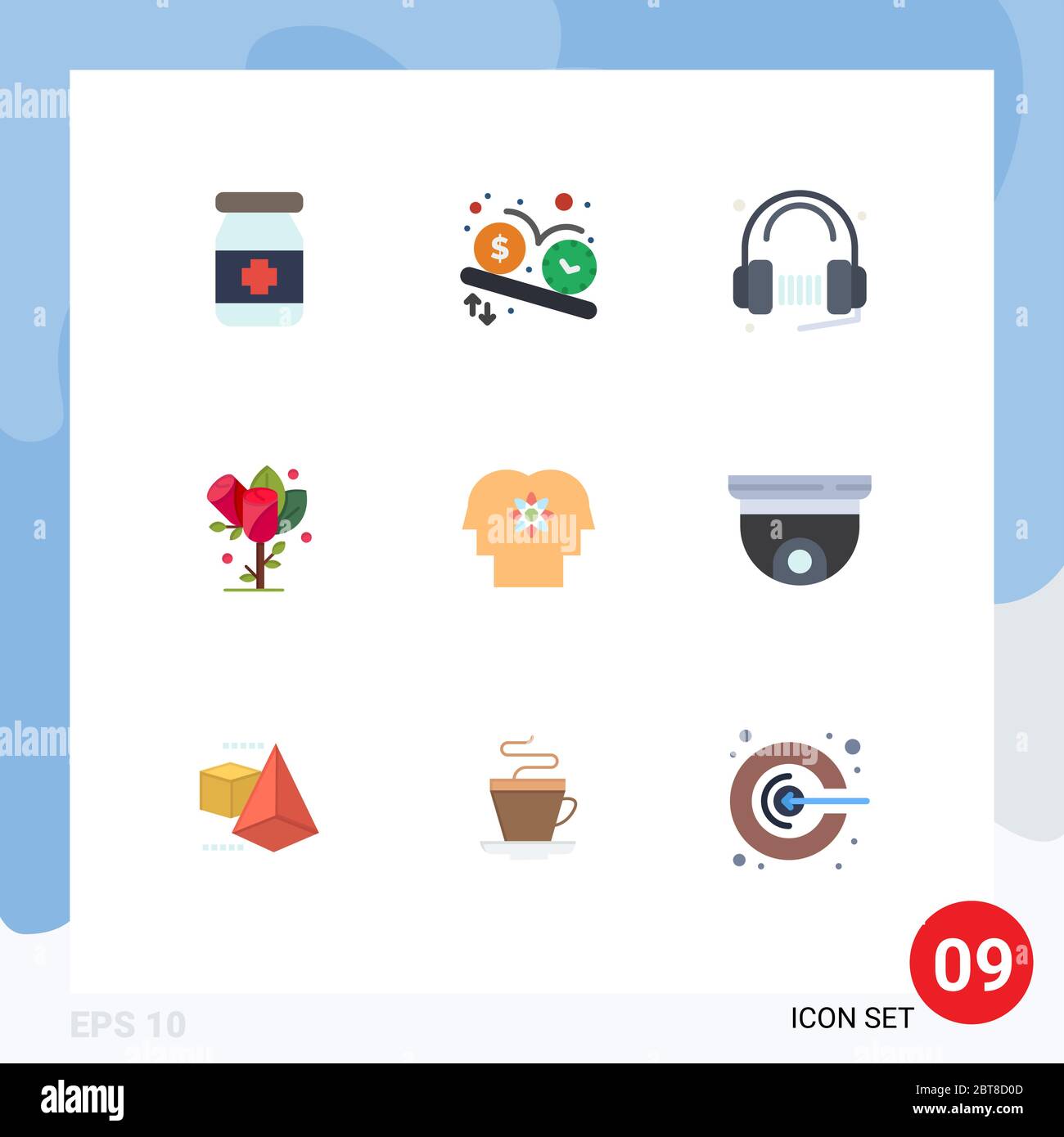Group Of 9 Flat Colors Signs And Symbols For Talent Heart Customer Love Song Editable Vector Design Elements Stock Vector Image Art Alamy