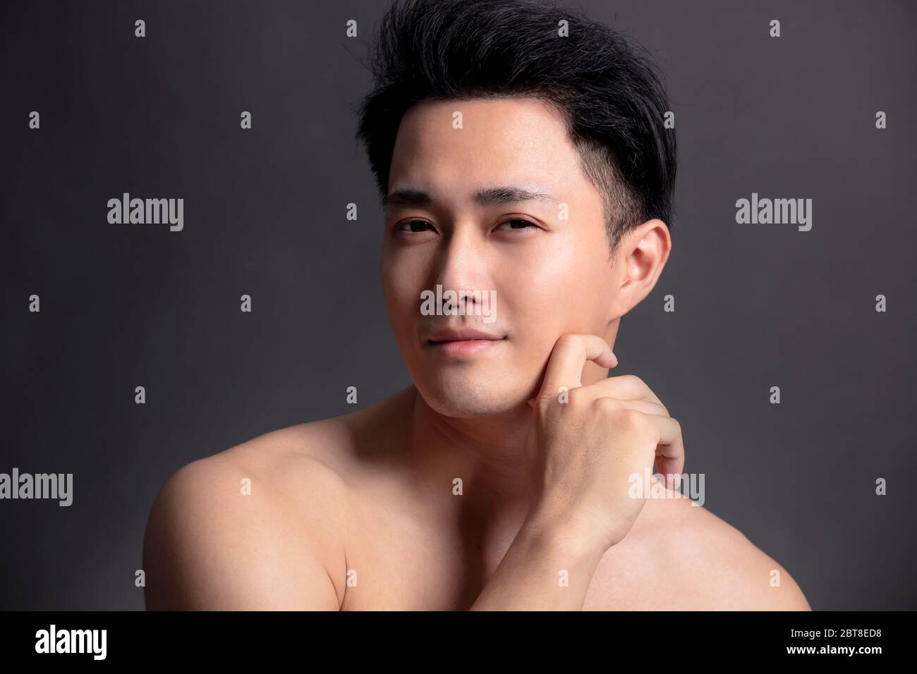 Closeup portrait of young smiling handsome man Stock Photo - Alamy